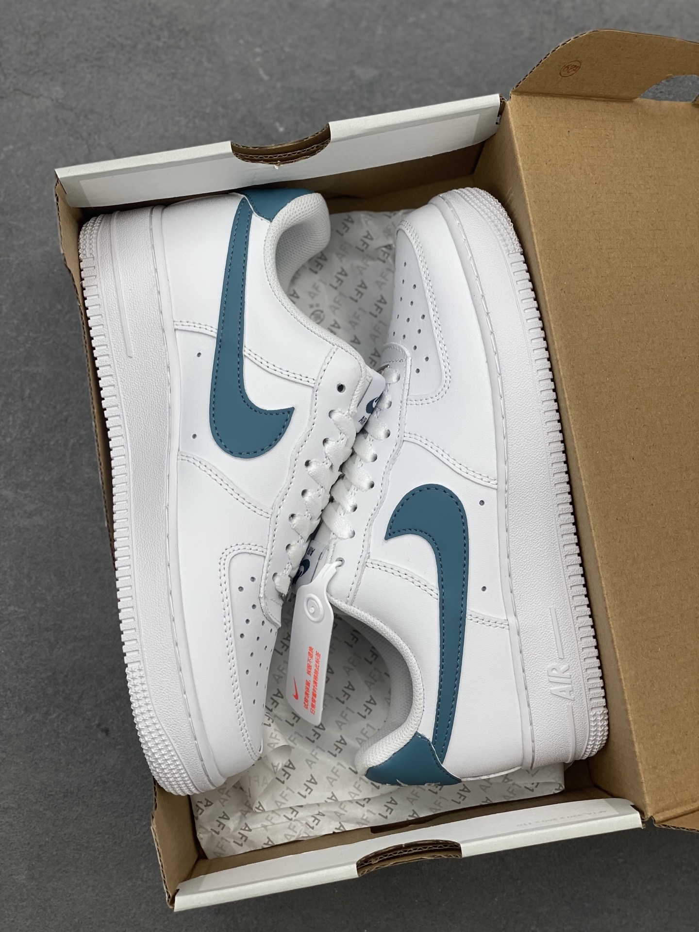 Nike Air Force 1 '07 White/Blue Men's Sneakers FJ4146-114 - All Sizes 10 i1743437074991 5276 0 8