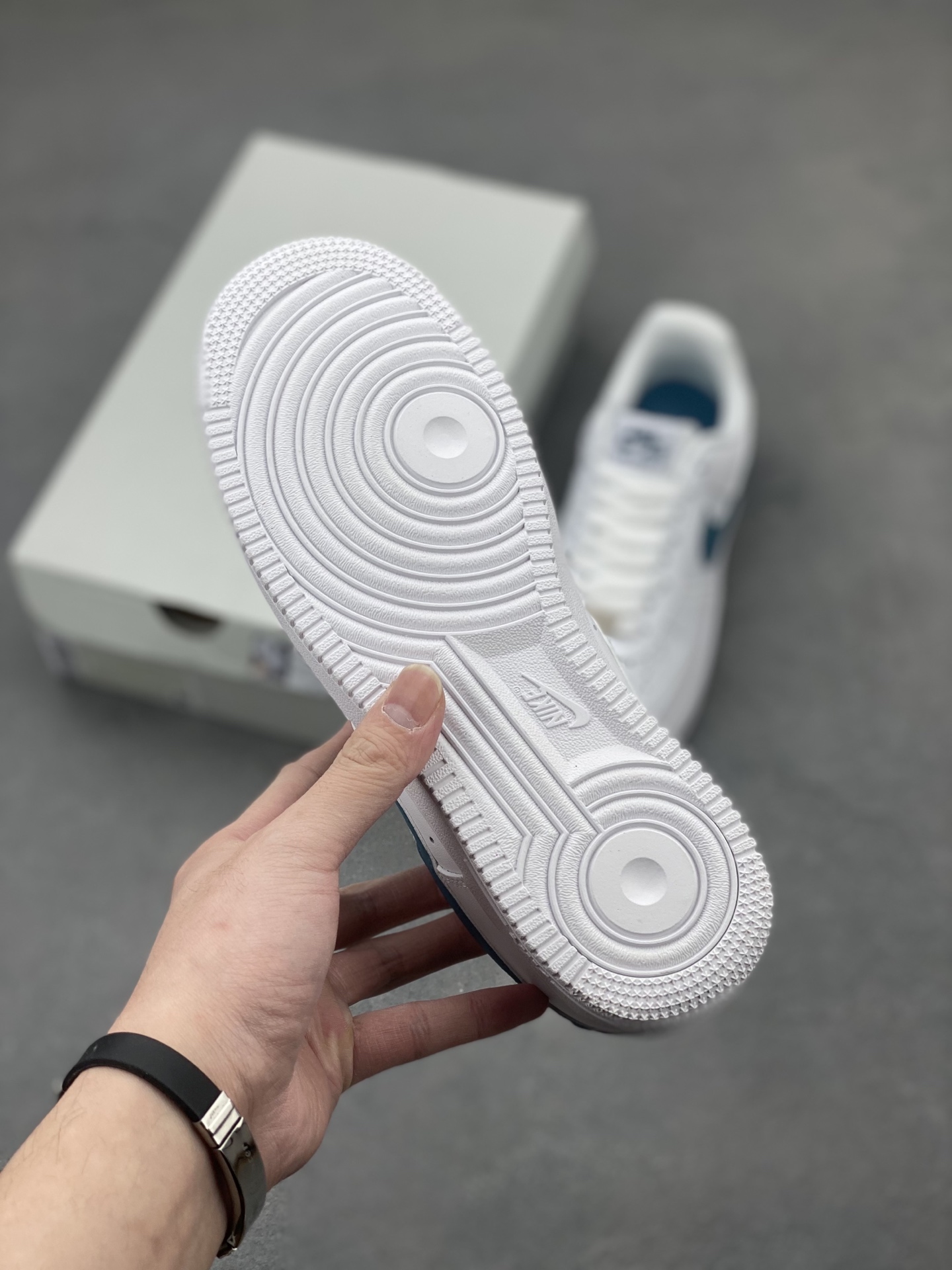 Nike Air Force 1 '07 White/Blue Men's Sneakers FJ4146-114 - All Sizes 7 i1743437076920 6017 0 5