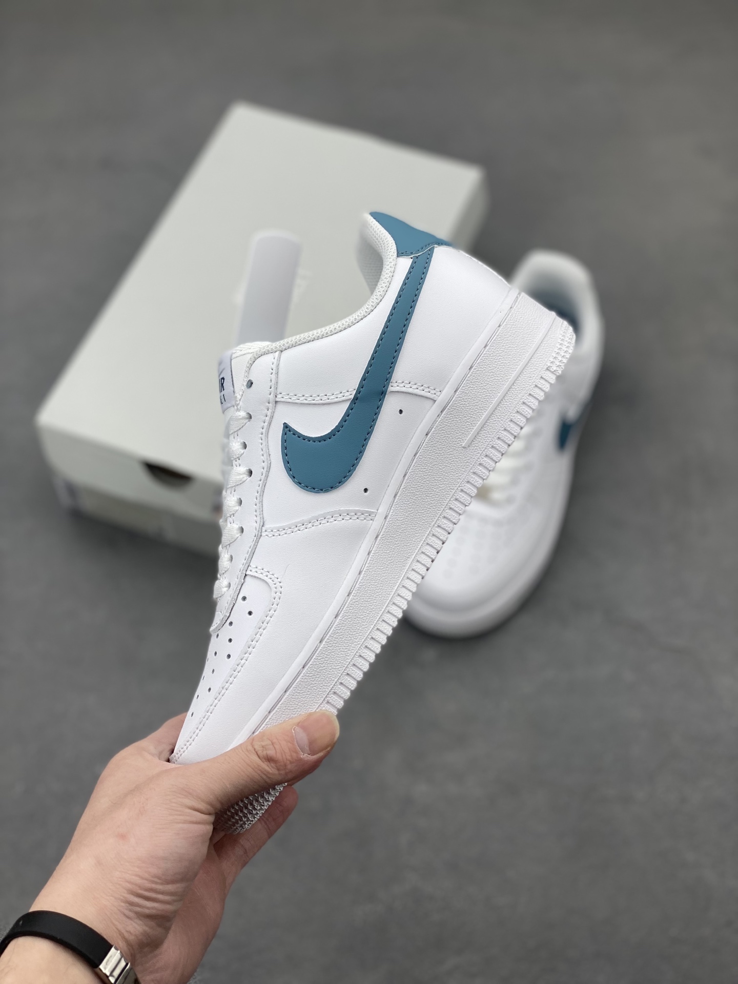 Nike Air Force 1 '07 White/Blue Men's Sneakers FJ4146-114 - All Sizes 4 i1743437077205 2339 0 2