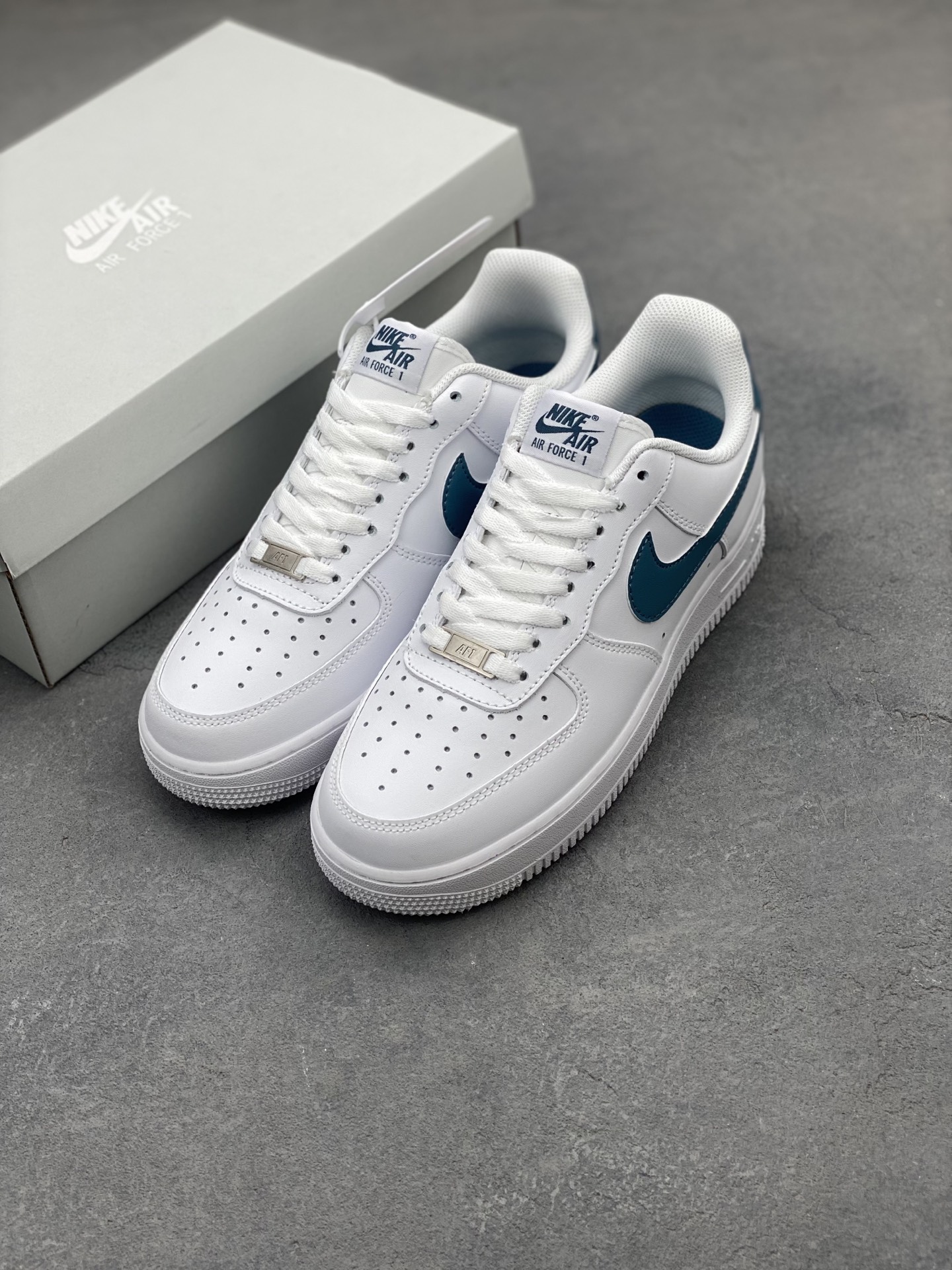 Nike Air Force 1 '07 White/Blue Men's Sneakers FJ4146-114 - All Sizes 9 i1743437077379 1156 0 7