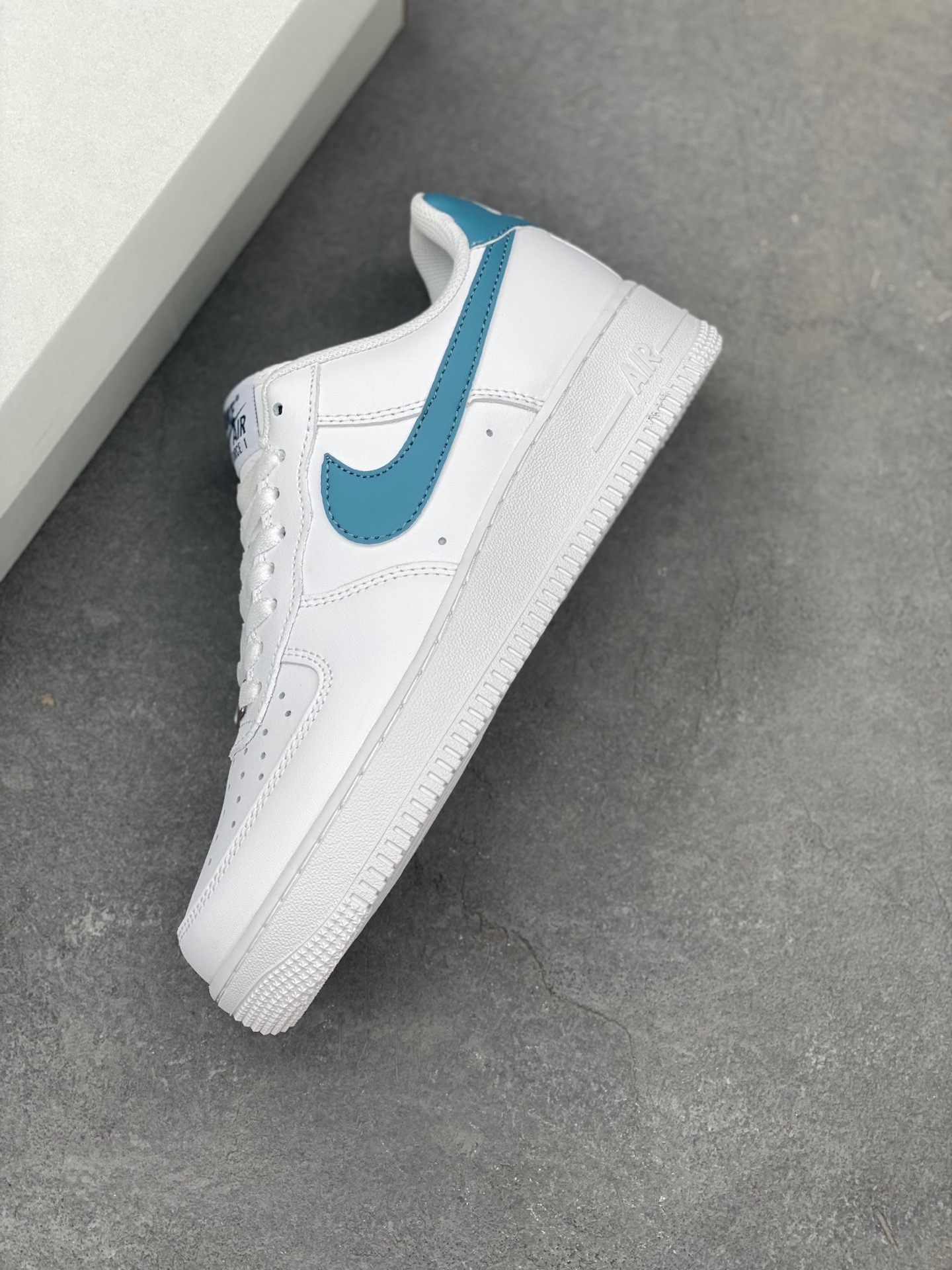 Nike Air Force 1 '07 White/Blue Men's Sneakers FJ4146-114 - All Sizes 8 i1743437123127 6922