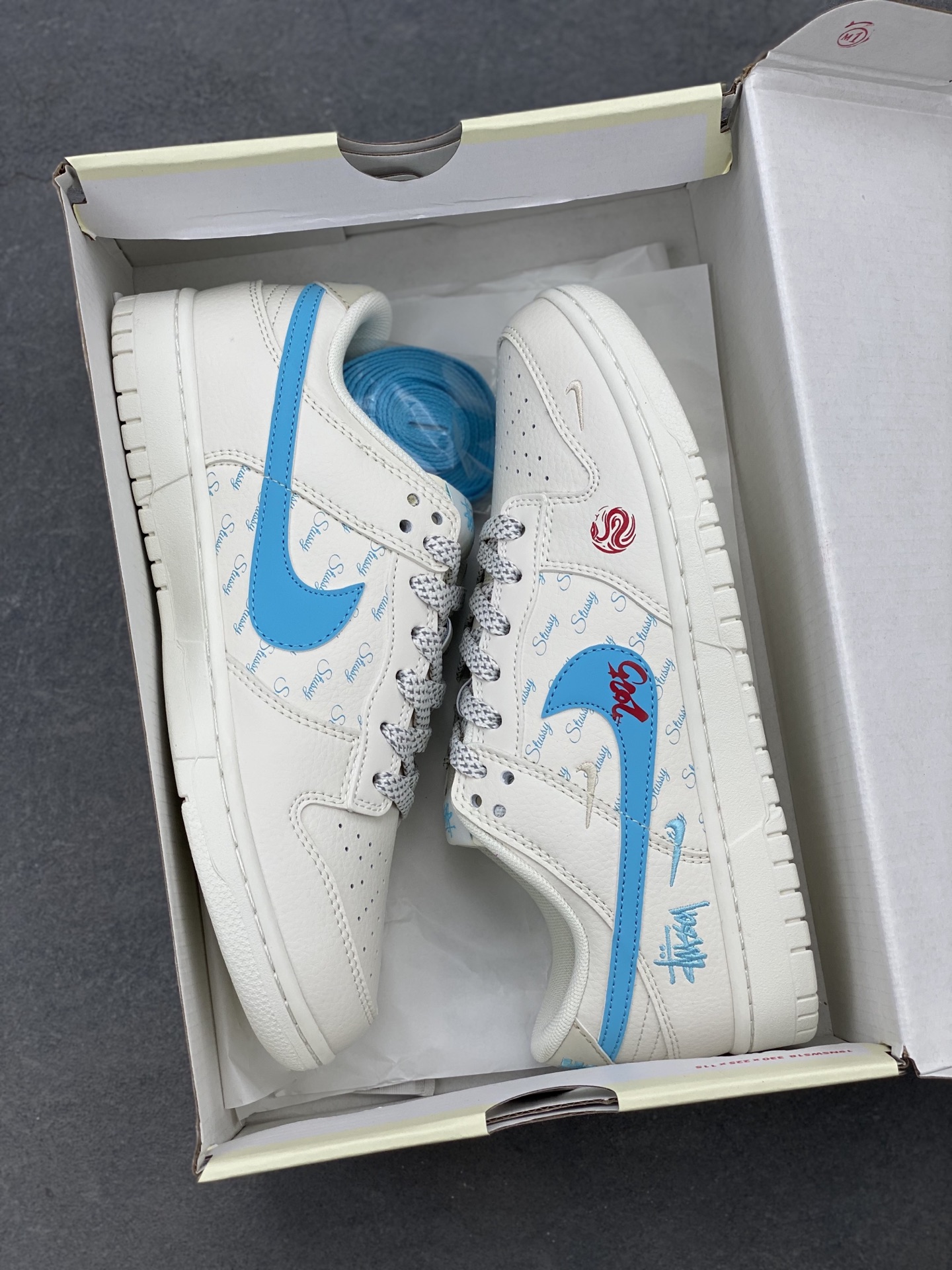 Nike SB Dunk Low x Stussy White Blue - Premium Quality, Stylish Design 9 i1744145082320 83 0 8