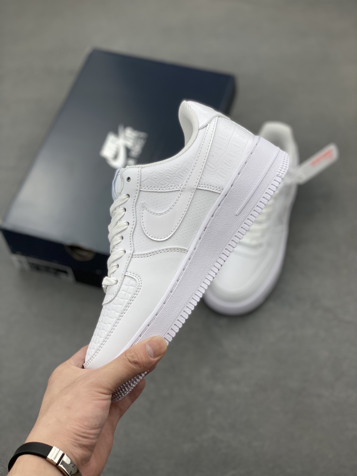Nike Air Force 1 '07 Low White Crocodile Embossed Leather Sneakers 4 i1749140696146 9087 0 2