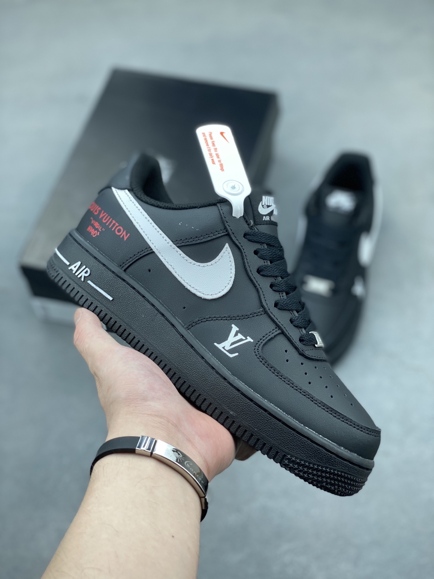 Nike Air Force 1 Low Black Custom Sneakers Designer Limited Edition 2 i1749410123592 6564 0 0