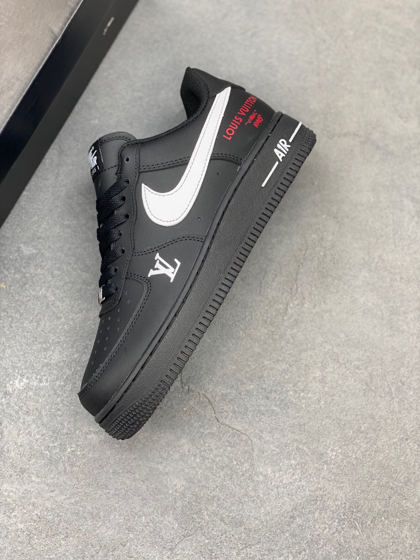 Nike Air Force 1 Low Black Custom Sneakers Designer Limited Edition 8 i1749410151693 240