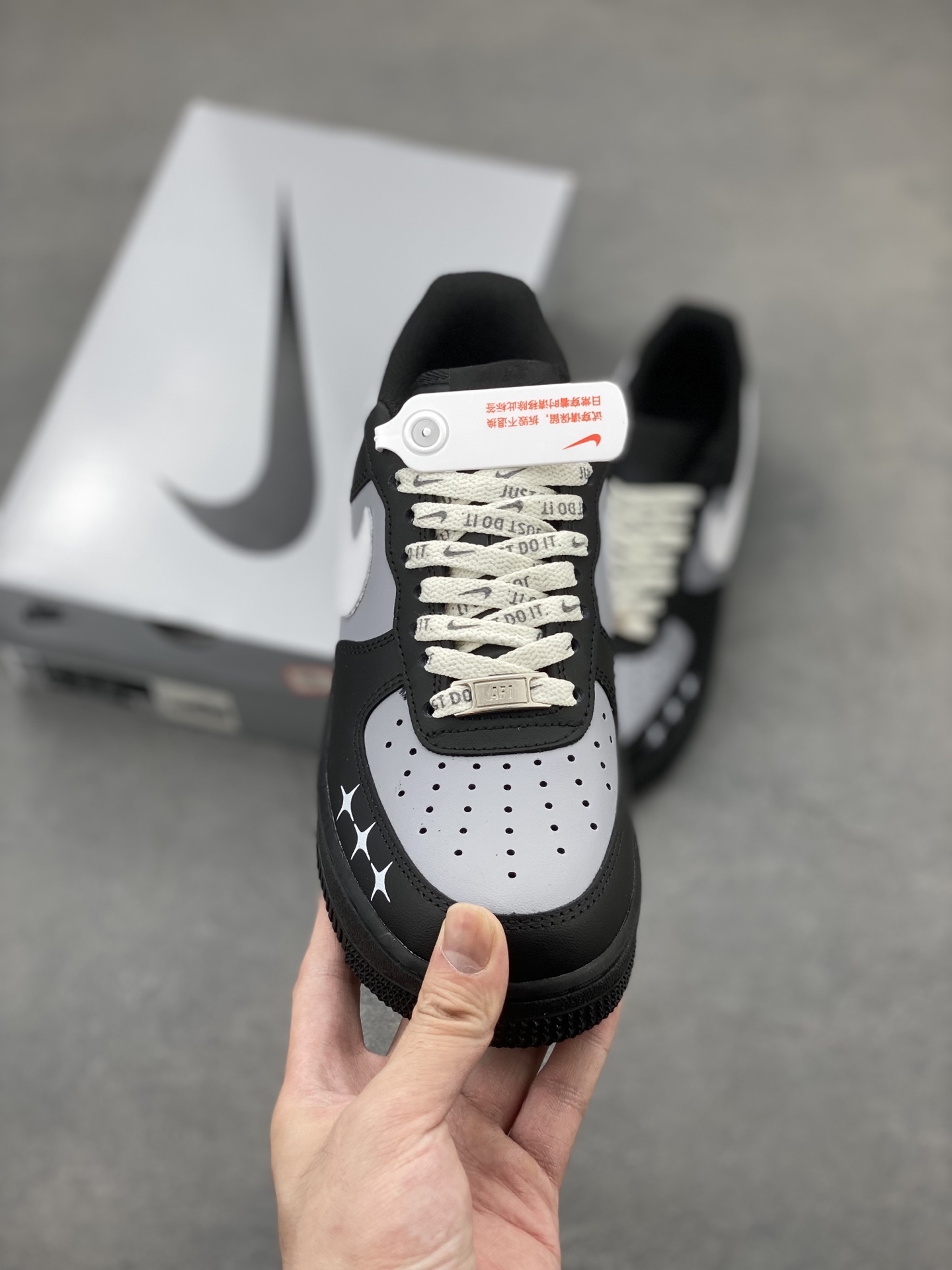 Nike Air Force 1 '07 Low Black/Grey Custom Sneakers - Limited Edition 3 i1749410411435 9943 0 1