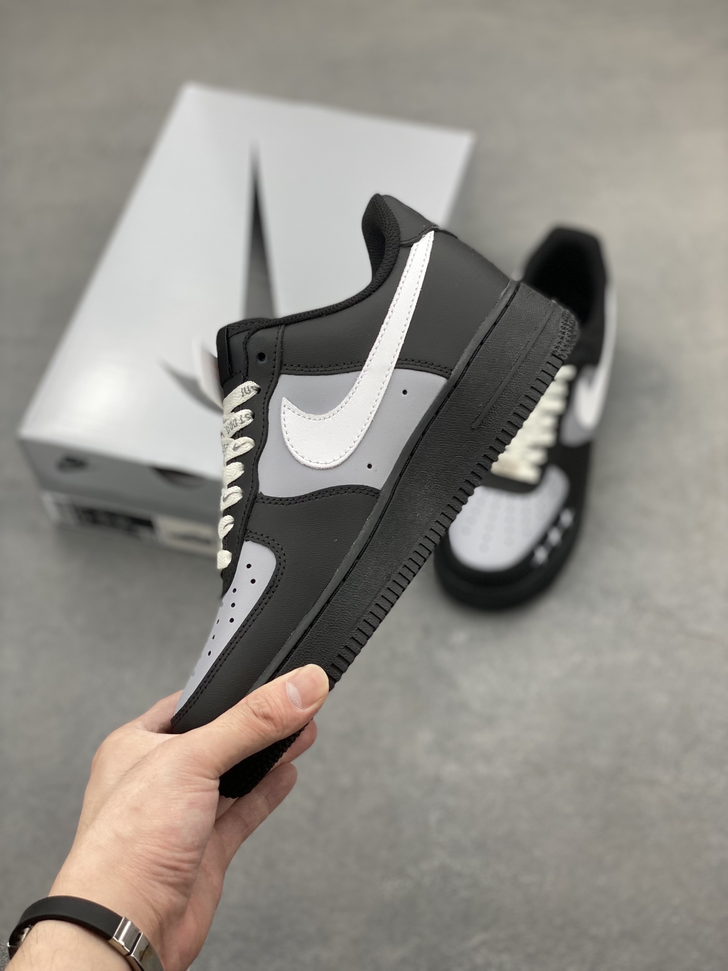 Nike Air Force 1 '07 Low Black/Grey Custom Sneakers - Limited Edition 4 i1749410411517 6343 0 2