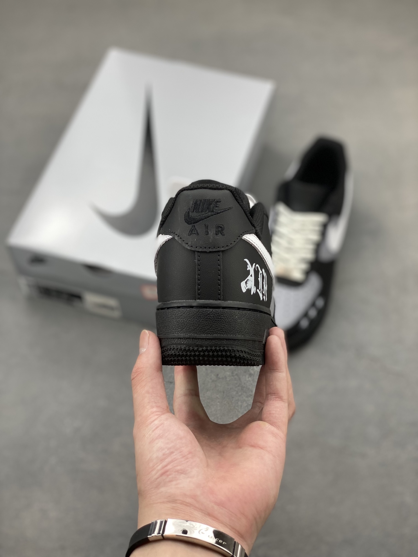 Nike Air Force 1 '07 Low Black/Grey Custom Sneakers - Limited Edition 5 i1749410411544 8351 0 3