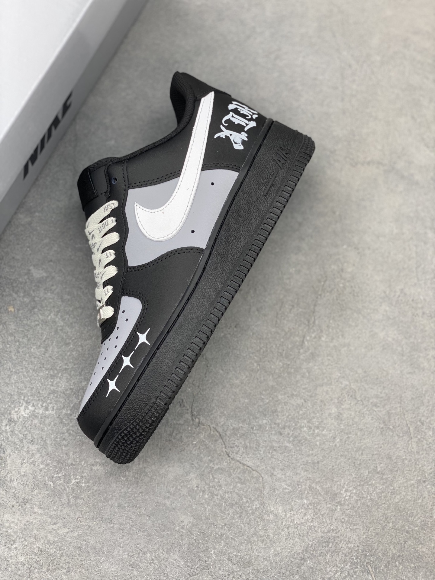 Nike Air Force 1 '07 Low Black/Grey Custom Sneakers - Limited Edition 8 i1749410418417 2693 0 6