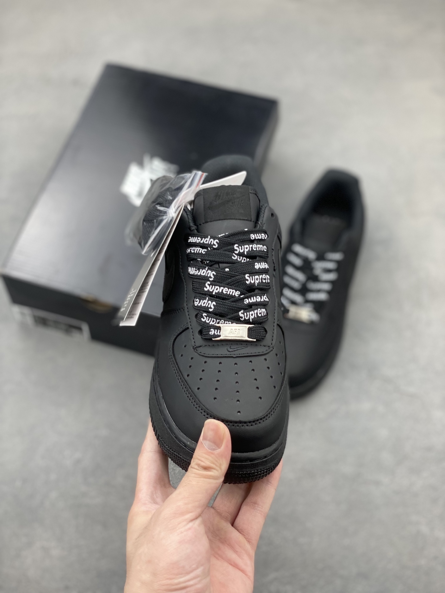 Nike Air Force 1 Low Supreme Black CU9225-001 Men's Classic Fashion Sneakers 3 i1749410790013 7816 0 1