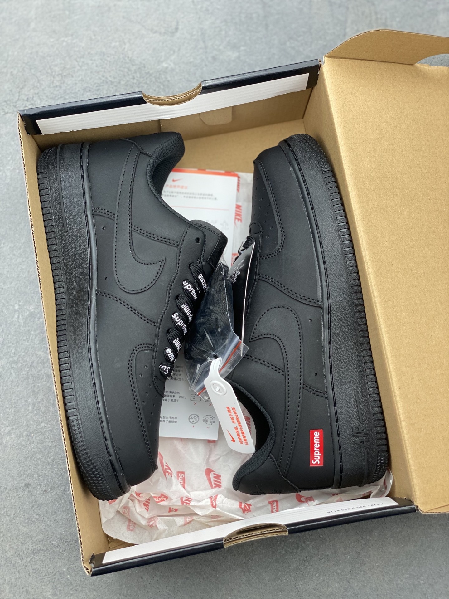 Nike Air Force 1 Low Supreme Black CU9225-001 Men's Classic Fashion Sneakers 10 i1749410790117 771 0 8