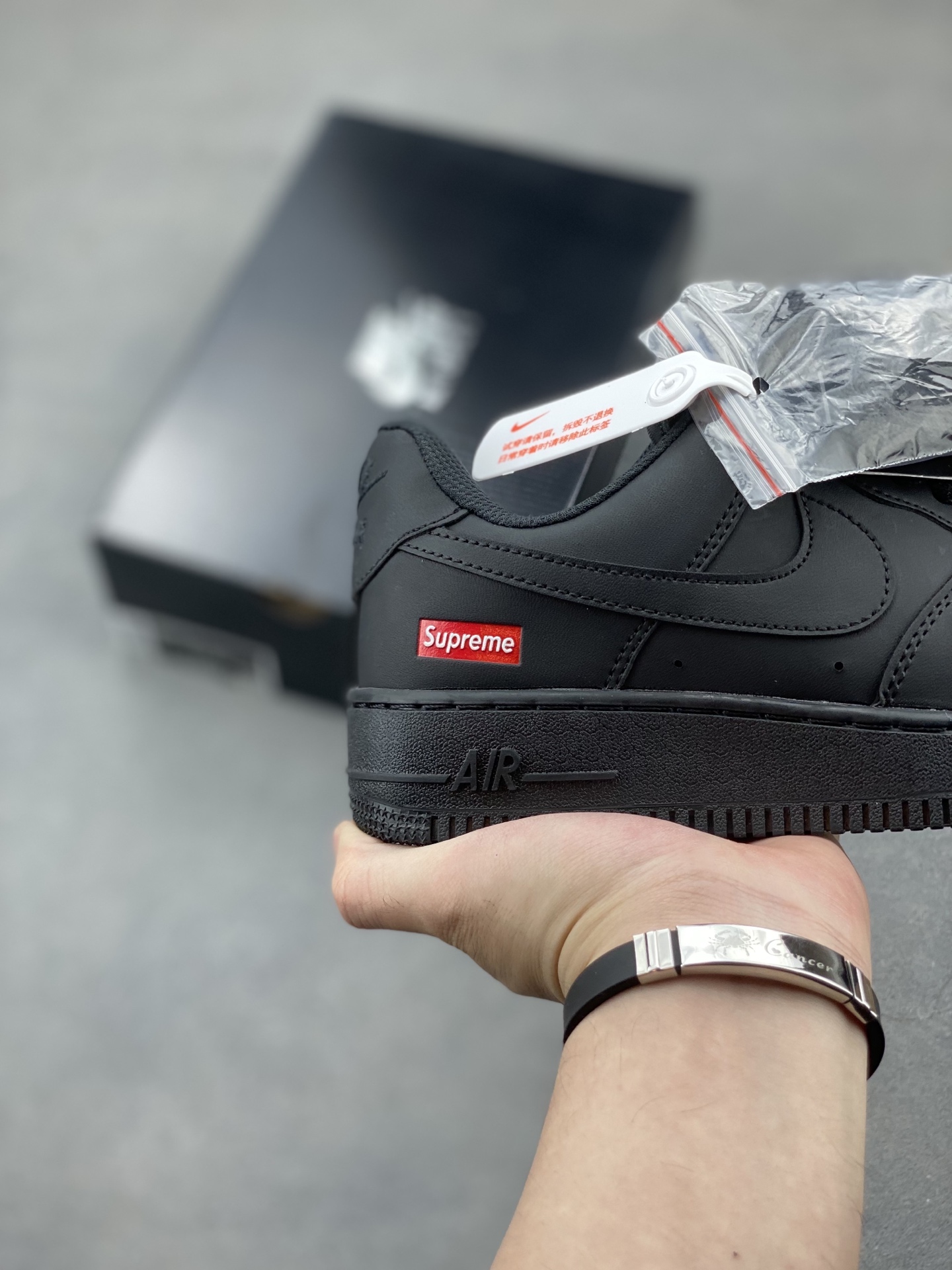 Nike Air Force 1 Low Supreme Black CU9225-001 Men's Classic Fashion Sneakers 6 i1749410801684 9518 0 4