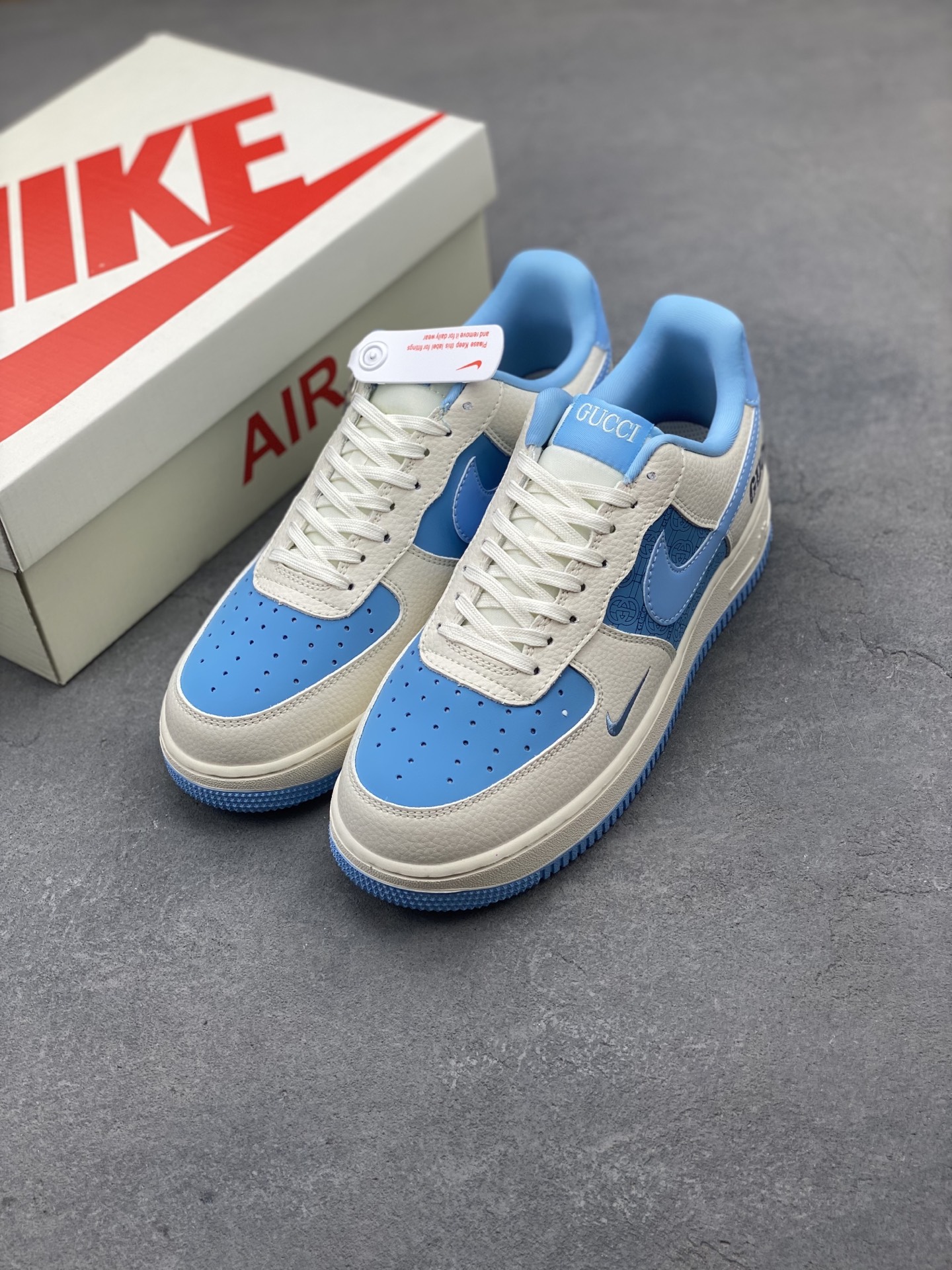 Nike Air Force 1 '07 Low White/Blue Custom Sneakers Designer Shoes 9 i1749572721568 4987 0 7