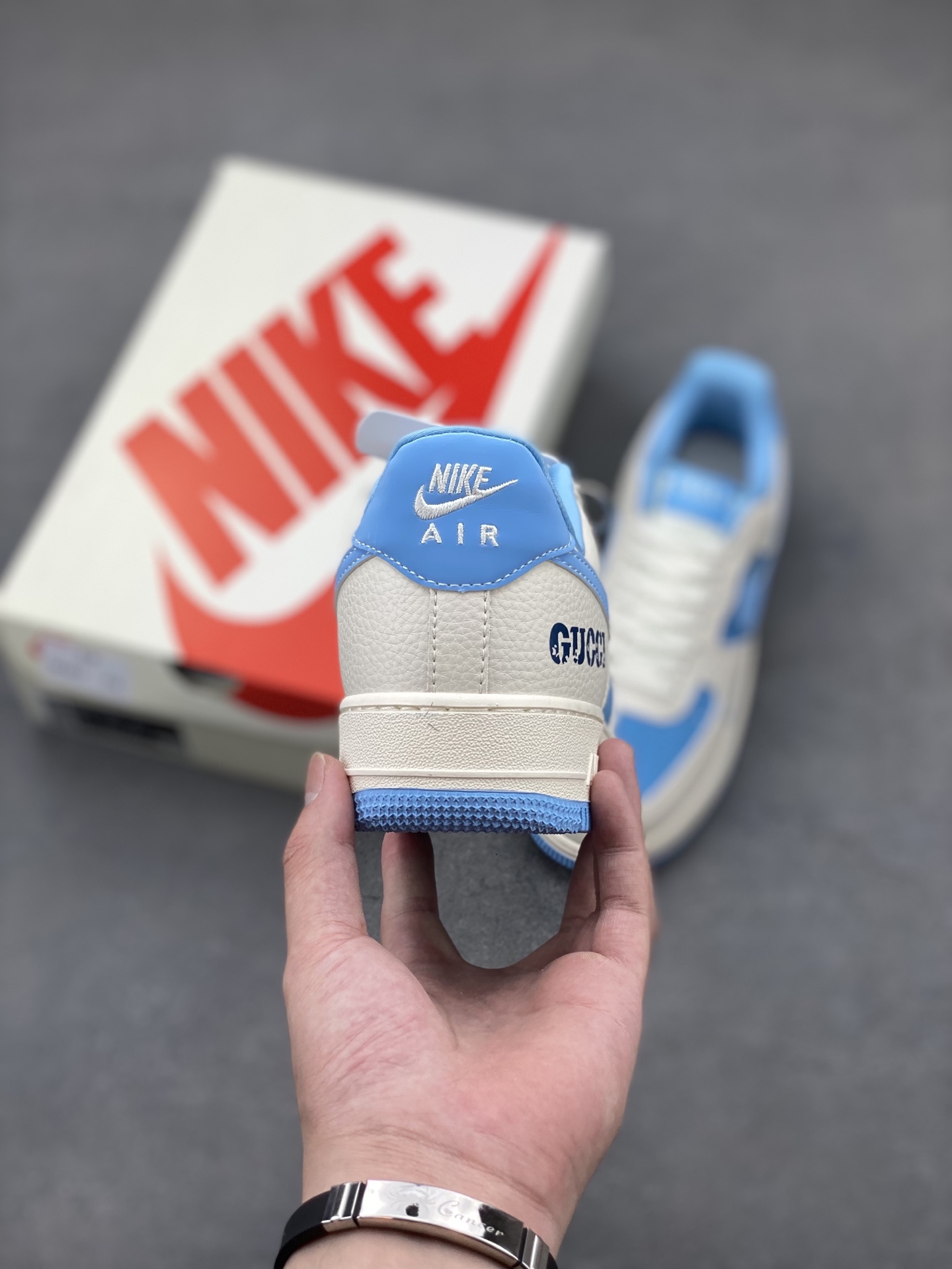 Nike Air Force 1 '07 Low White/Blue Custom Sneakers Designer Shoes 5 i1749572721606 8908 0 3