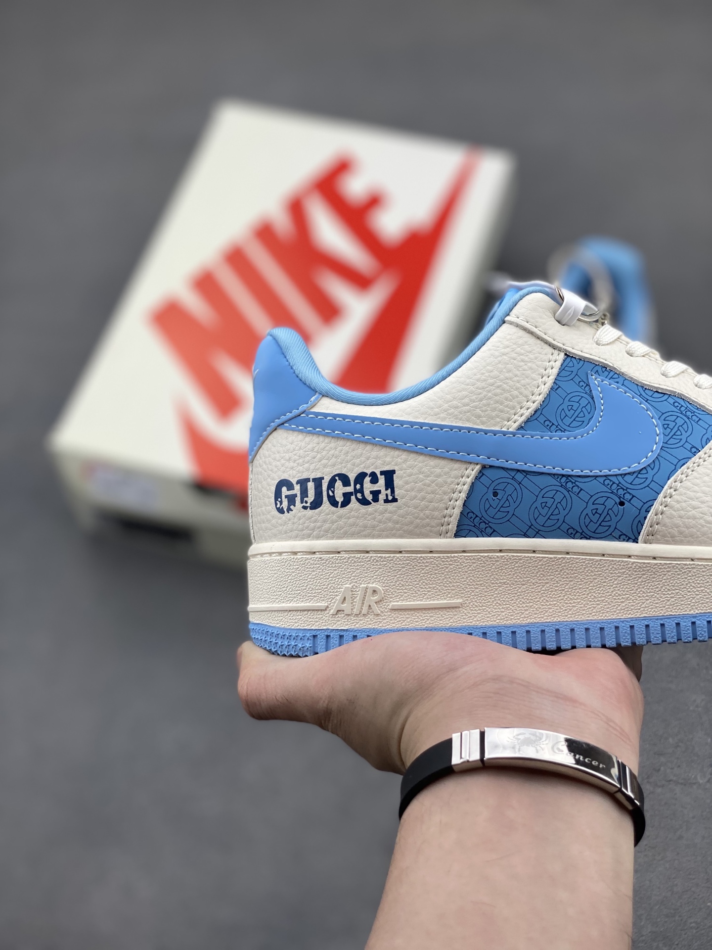 Nike Air Force 1 '07 Low White/Blue Custom Sneakers Designer Shoes 6 i1749572733386 2823 0 4
