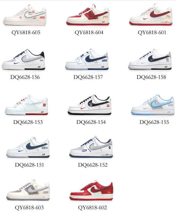 Nike Air Force 1 Low Custom Sneakers Limited Edition Various Colors and Designs