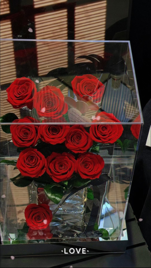 Romantic Forever: 11 Preserved Red Roses in Clear Acrylic Gift Box 1 Romantic Forever: 11 Preserved Red Roses in Clear Acrylic Gift Box