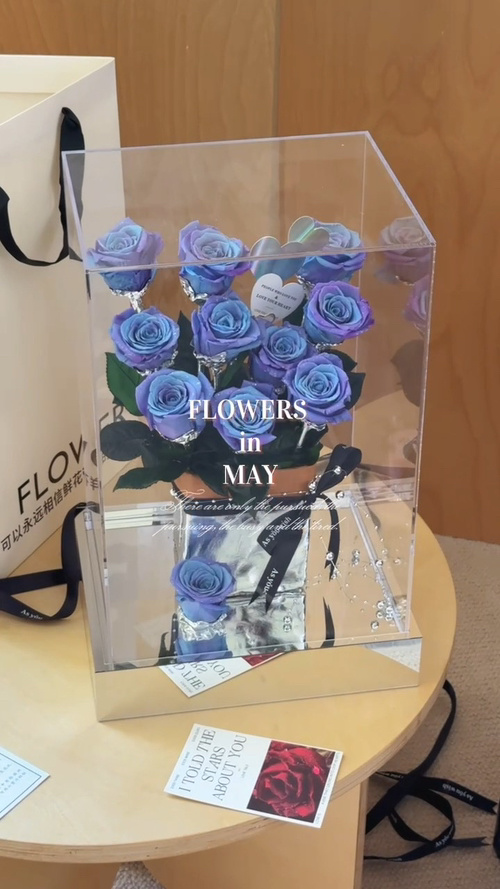 Flowers in May Preserved Rose Gift Box - Romantic Forever Roses 1 Flowers in May Preserved Rose Gift Box - Romantic Forever Roses