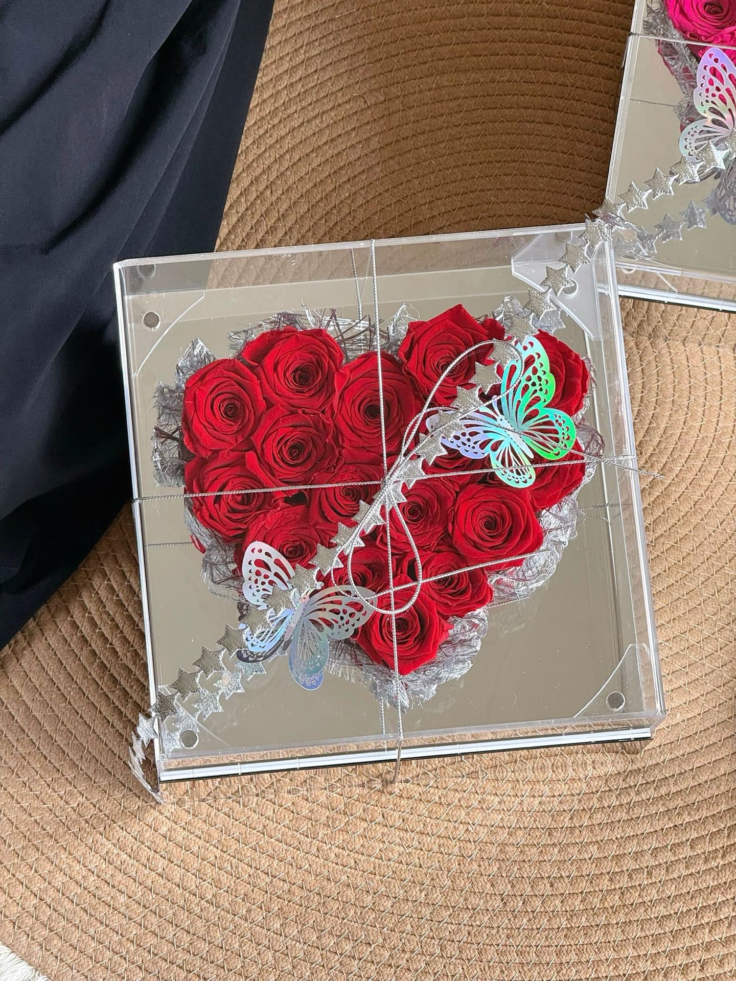Eternal Love: Heart-Shaped Preserved Rose Flower Box with Acrylic Case 8 i1755485410664 1385 0 4