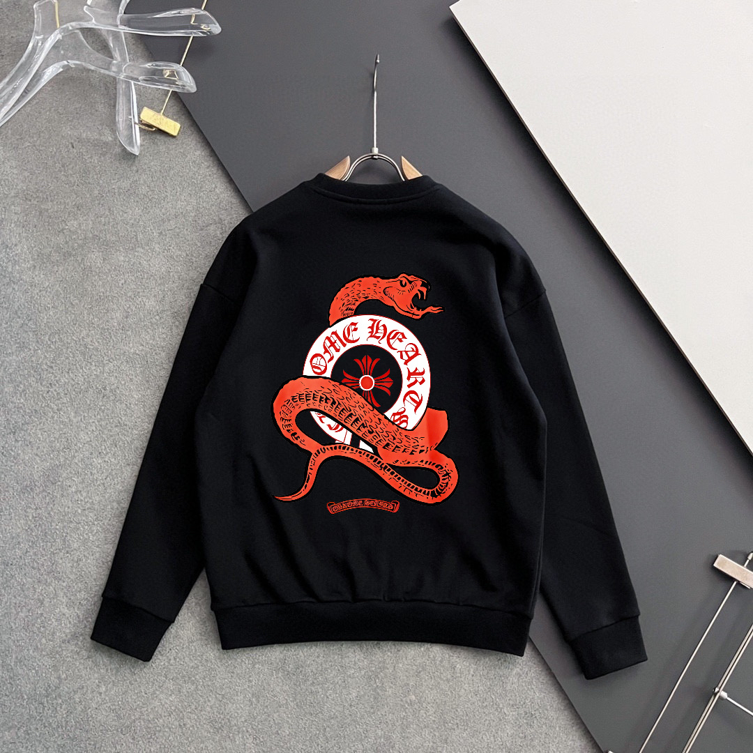 克罗心 秋冬丸首デザインスウェットシャツ 400g純綿