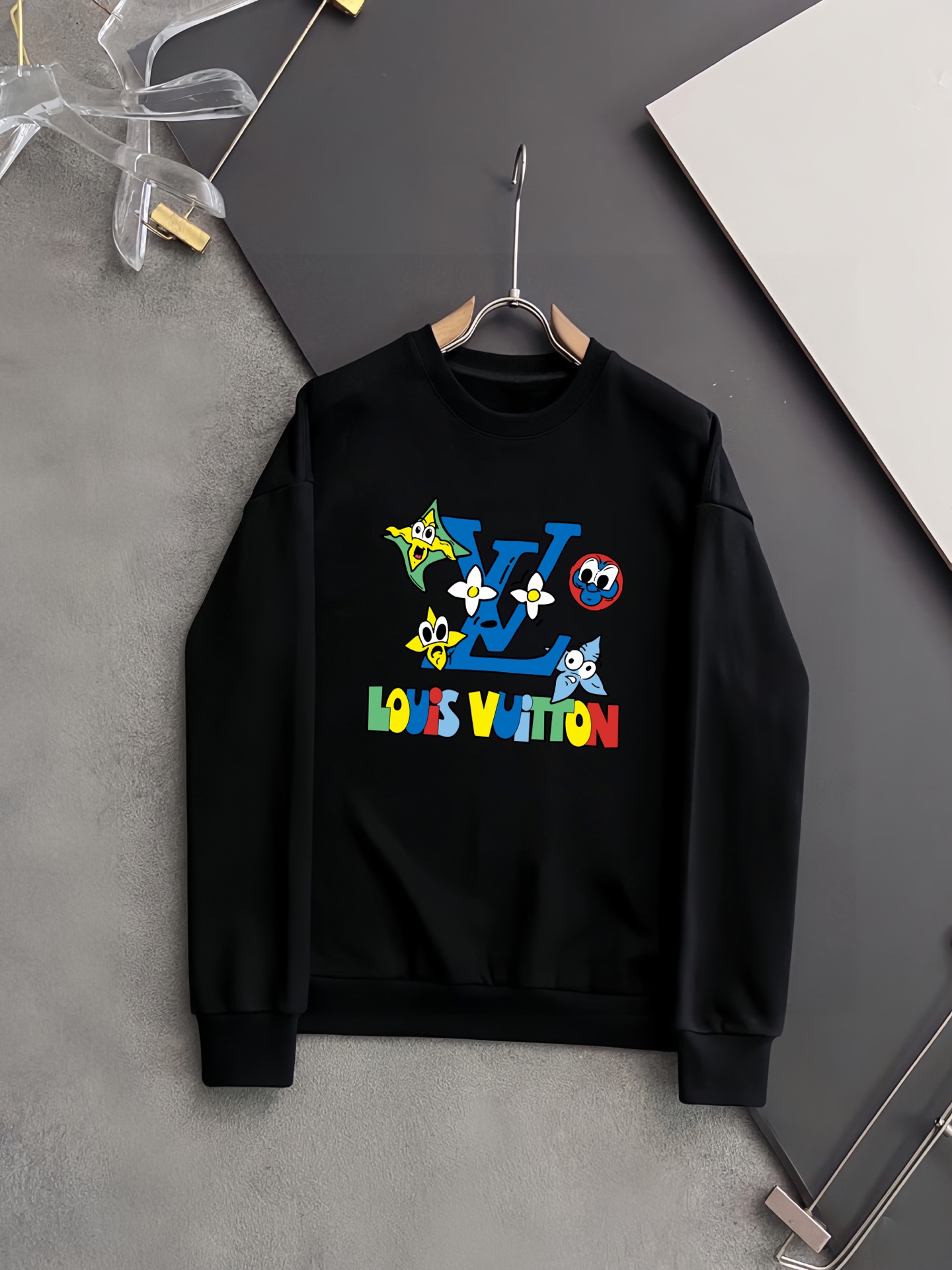 LV 驴牌 秋冬個性デザイン クラシックラウンドネックスウェット