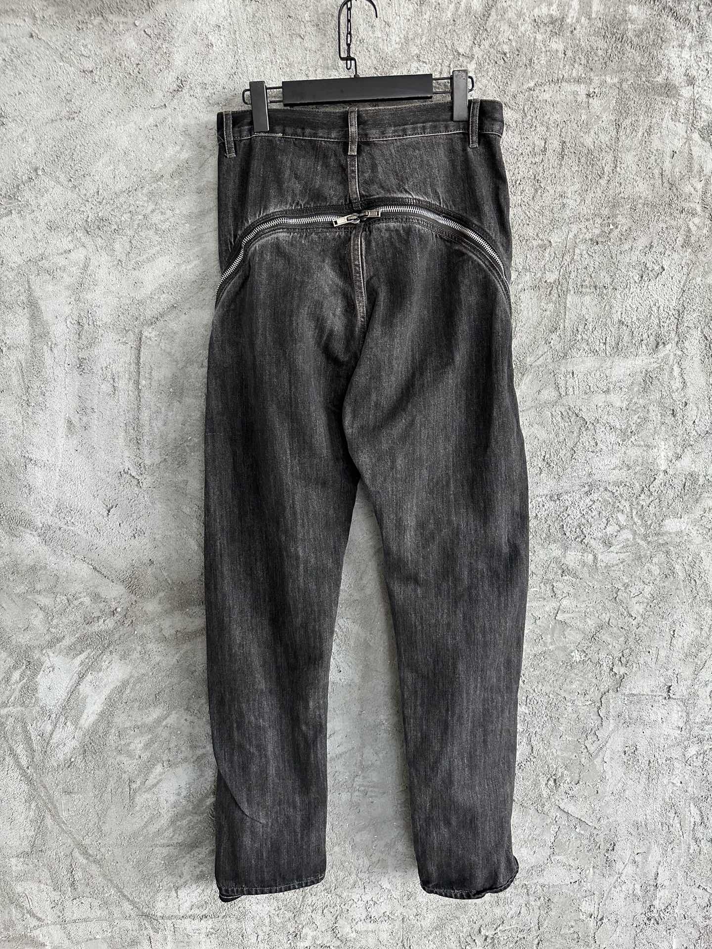 RICK OWENS DRKSHDW 2023SS Black Zipper Wide Leg Jeans Pants 7 i1695890712 3172 5