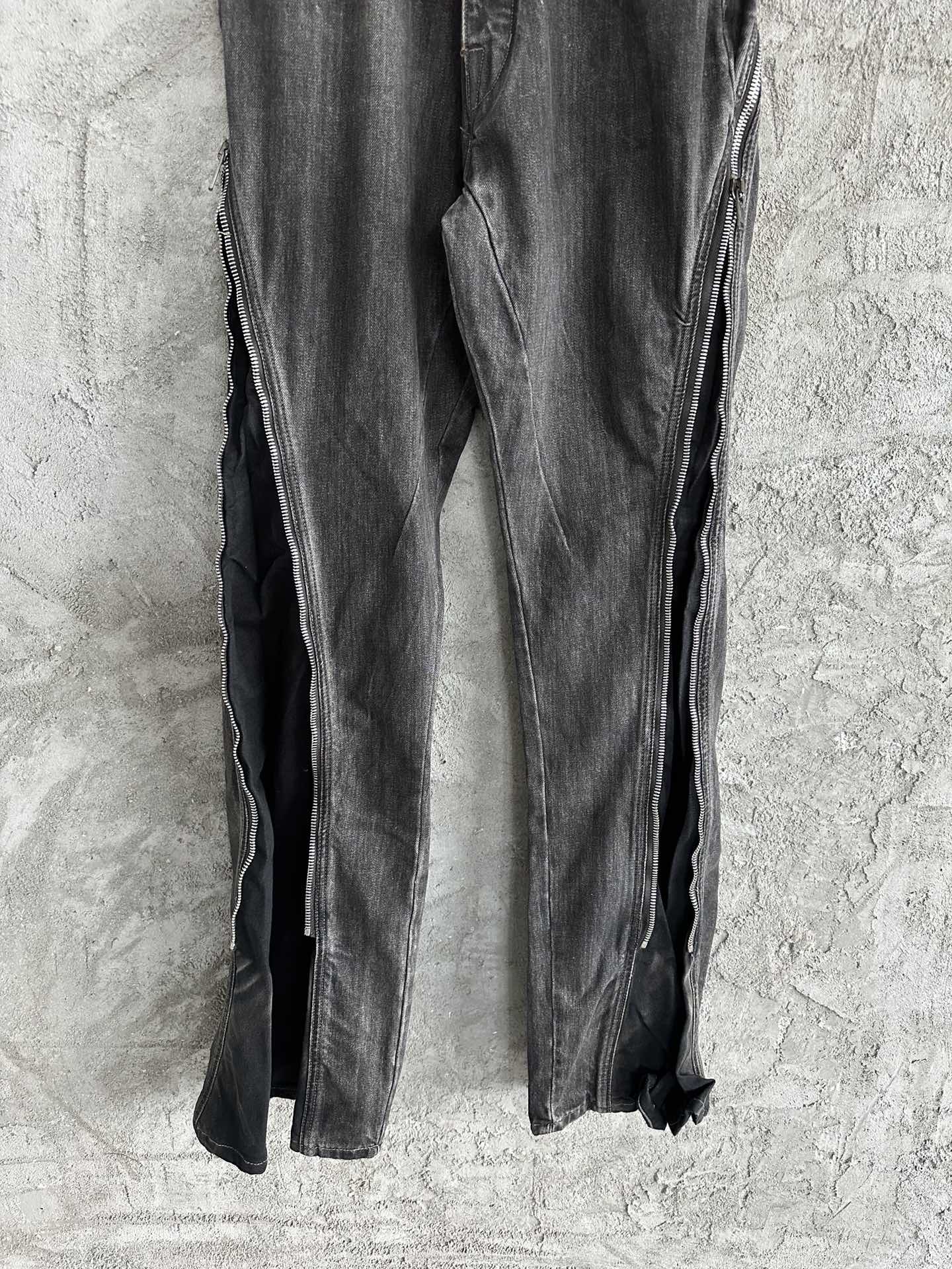 RICK OWENS DRKSHDW 2023SS Black Zipper Wide Leg Jeans Pants 6 i1695890712 7190 4