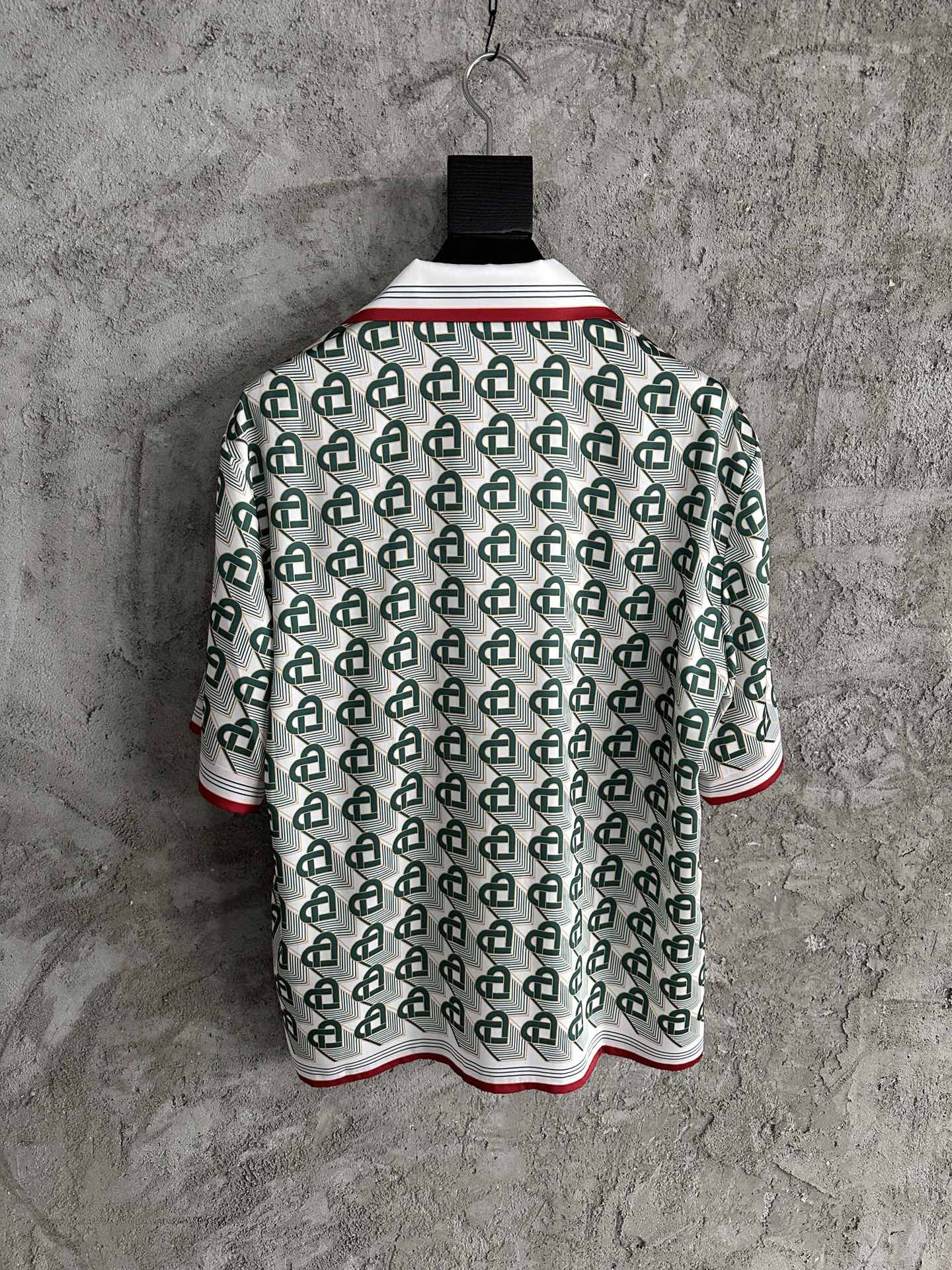 CASABLANCA Heart-Patterned Silk Short Sleeve Shirt - Luxury Fashion Top 7 i1697711508 4335 5