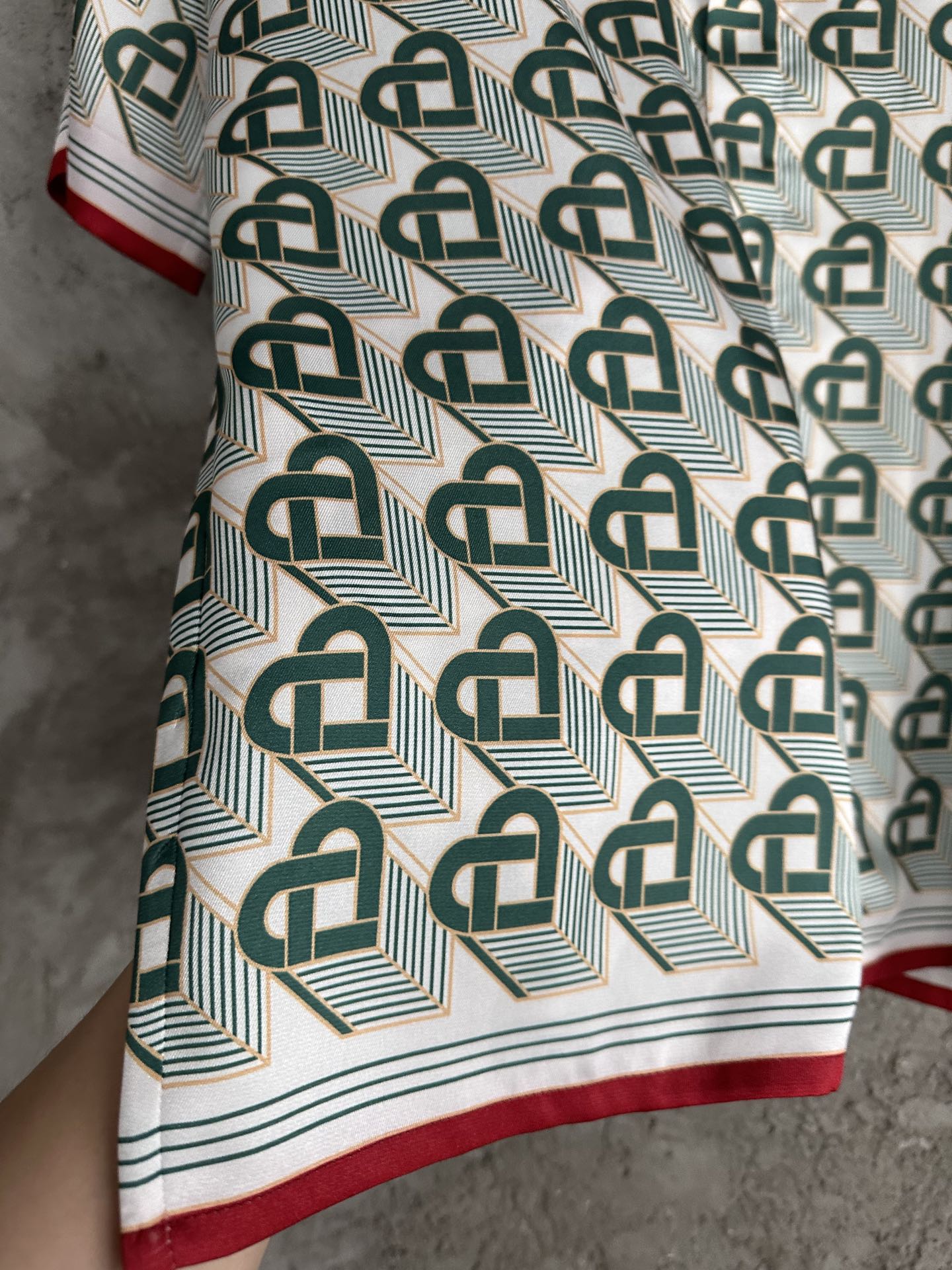CASABLANCA Heart-Patterned Silk Short Sleeve Shirt - Luxury Fashion Top 6 i1697711508 7787 4