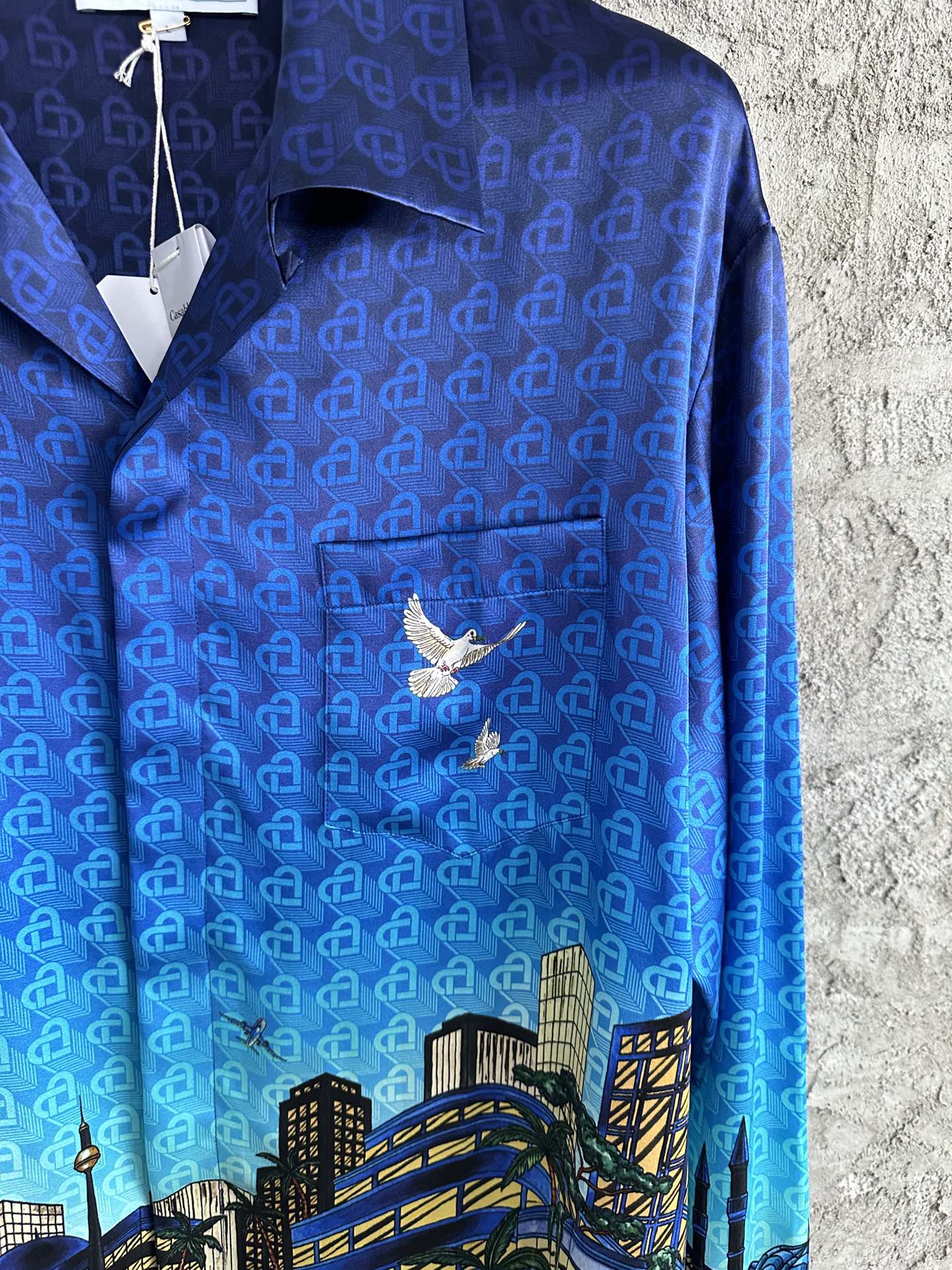CASABLANCA 2024SS Silk Long Sleeve Shirt with Cityscape Print 6 i1699429685 9923 4