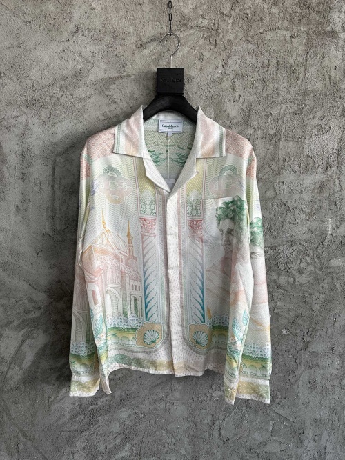 CASABLANCA 2024SS David Print Silk Long Sleeve Shirt, Custom Fabric 1 CASABLANCA 2024SS David Print Silk Long Sleeve Shirt, Custom Fabric