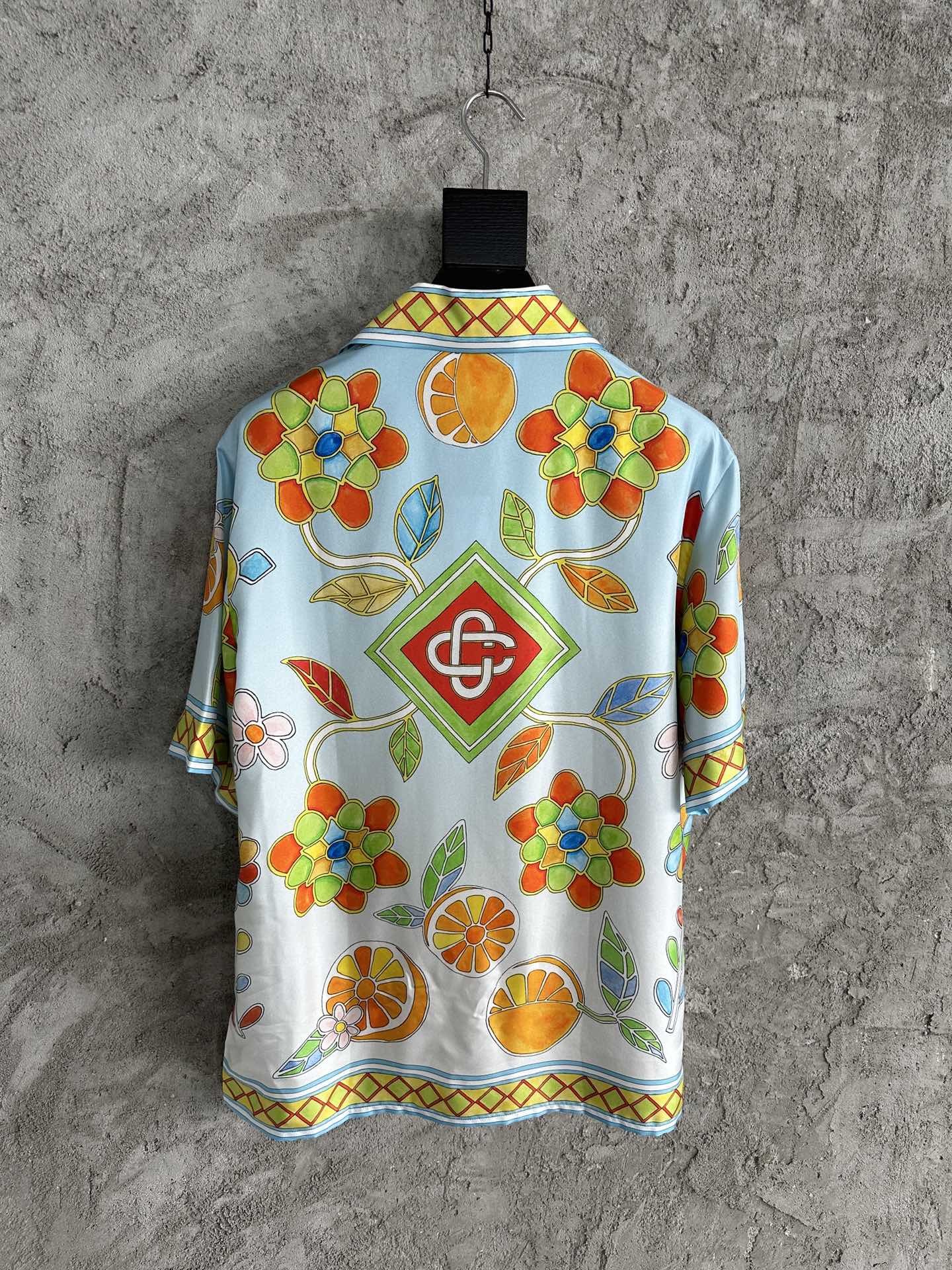 Casablanca 2024SS Sunflower Print Silk Short Sleeve Shirt 8 i1717051235 3130 0