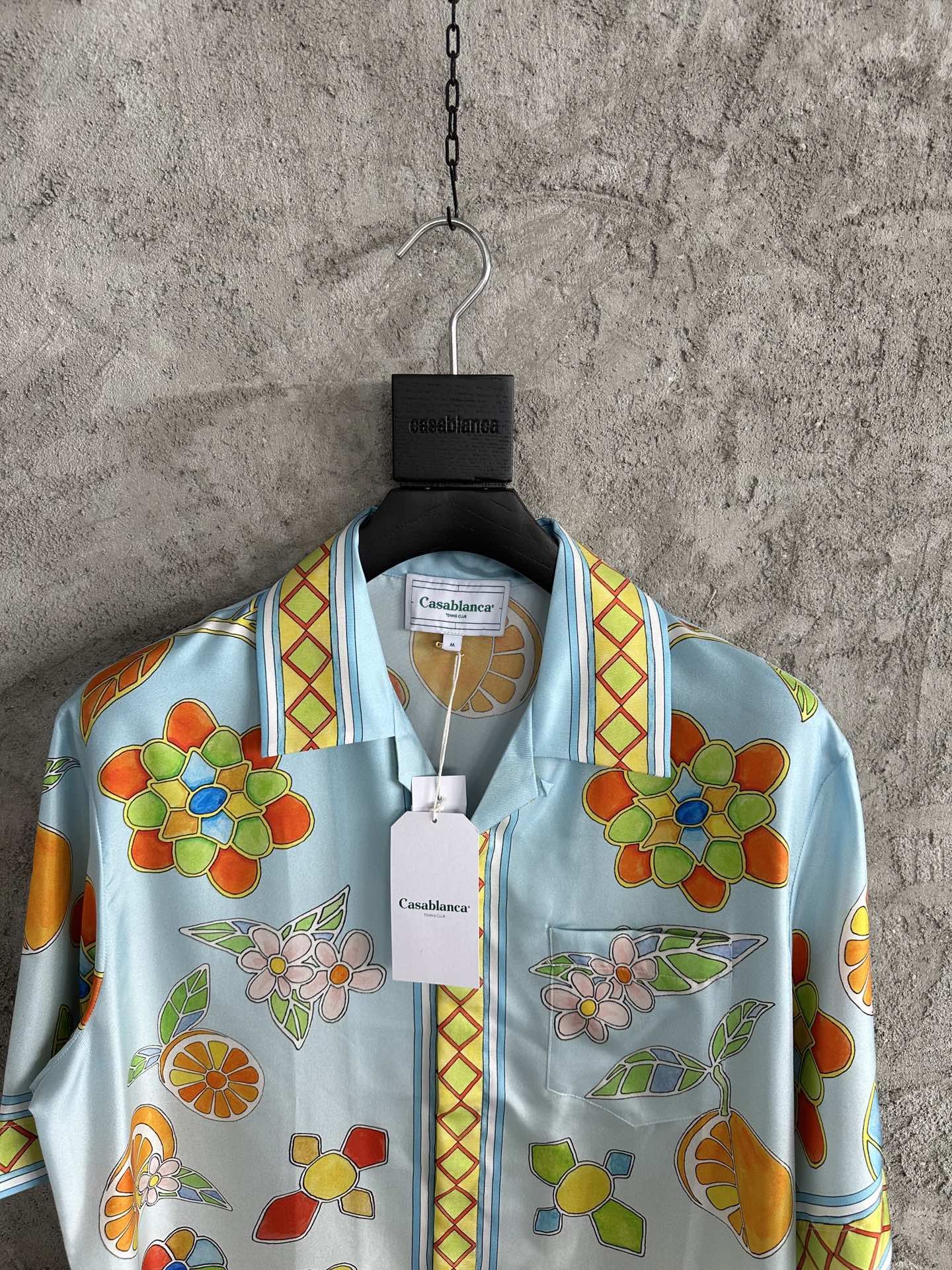 Casablanca 2024SS Sunflower Print Silk Short Sleeve Shirt 3 i1717051236 6380 7