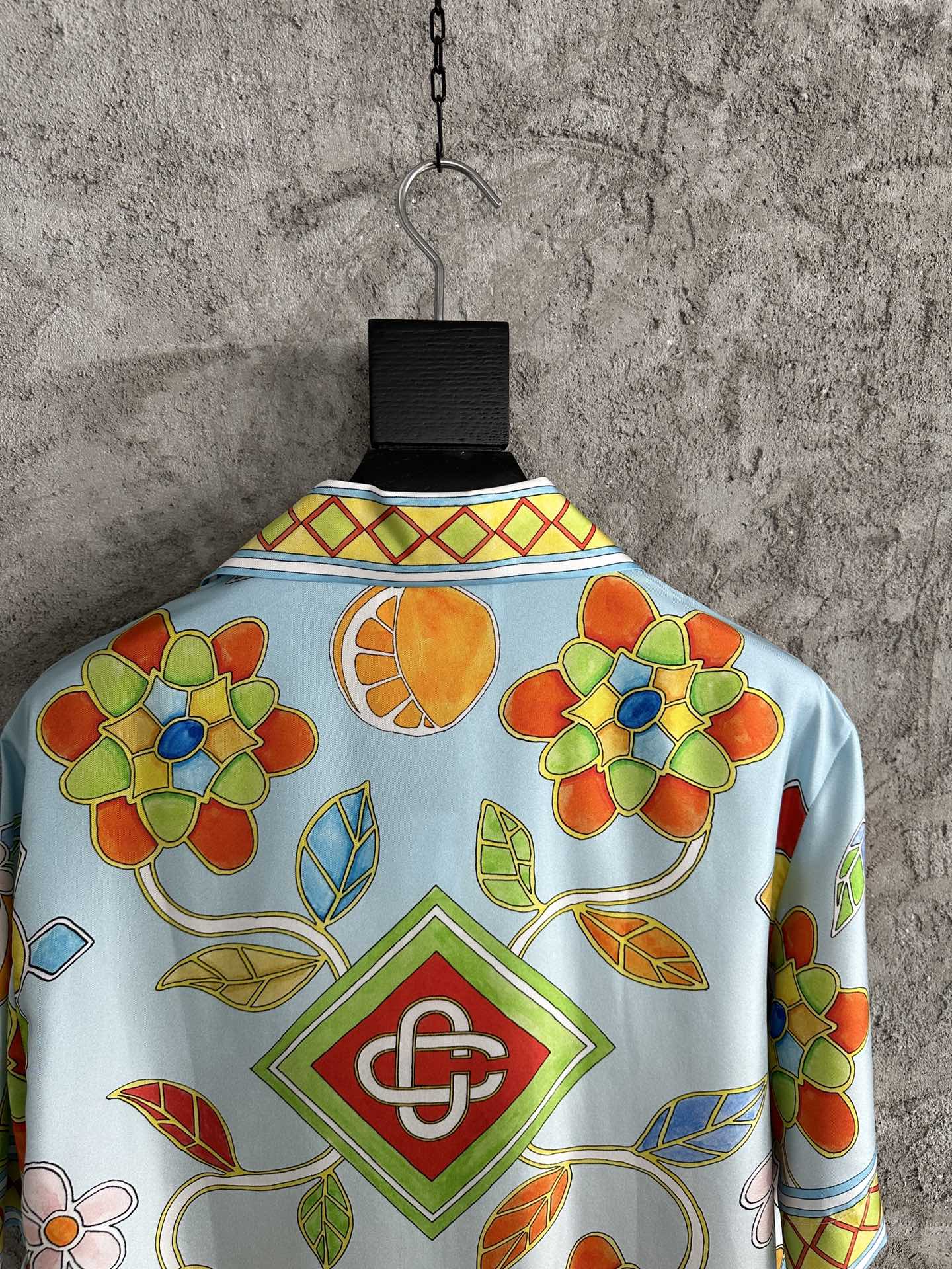 Casablanca 2024SS Sunflower Print Silk Short Sleeve Shirt 9 i1717051236 9754 5