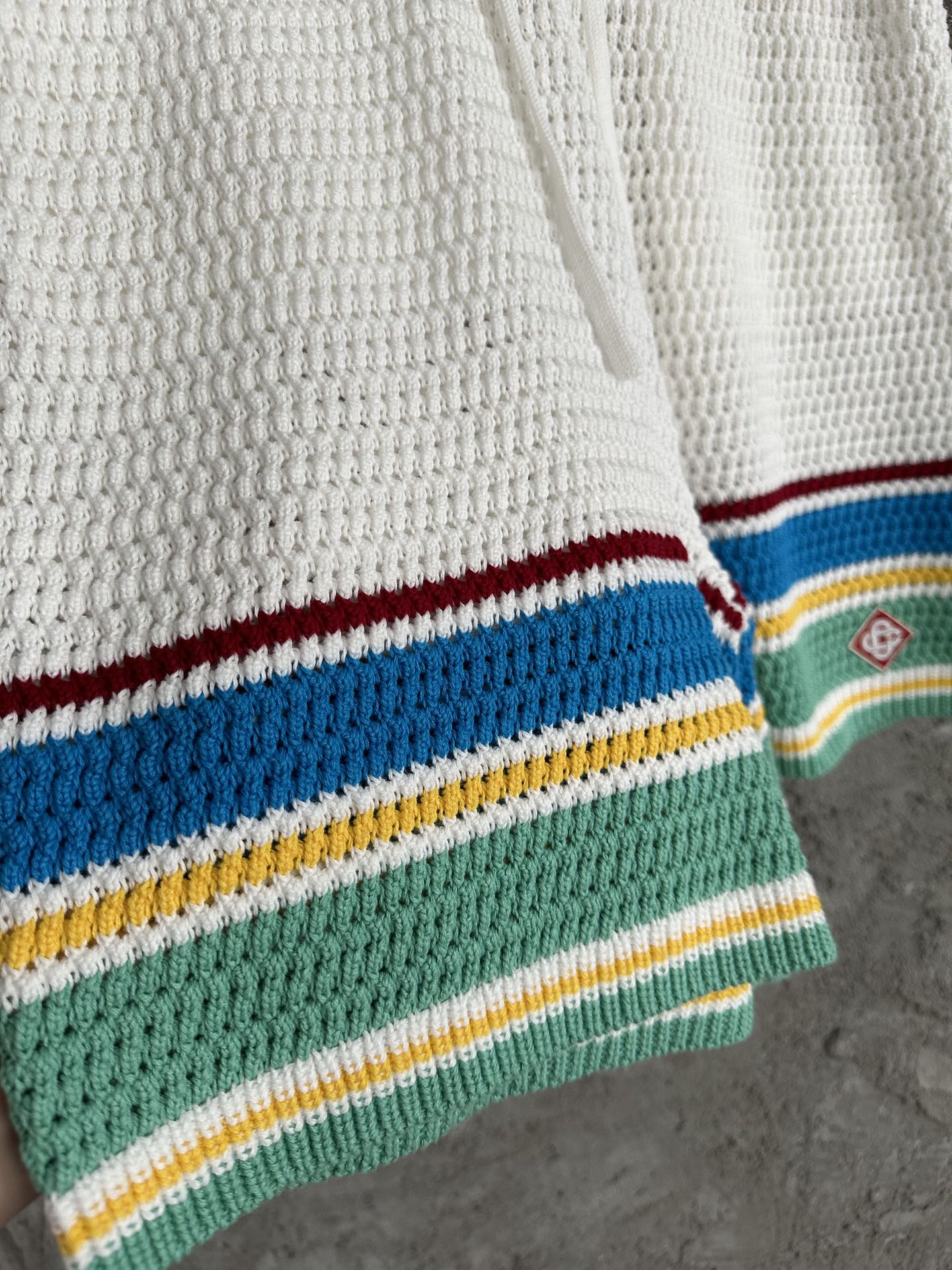 Casablanca 2024SS Knitted Striped Shorts - Cotton, High-Density Knit 6 i1717246800 8764 4