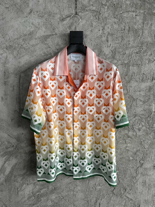 CASABLANCA 2024SS Heart Pattern Silk Short Sleeve Shirt - Stylish & Vibrant 1 CASABLANCA 2024SS Heart Pattern Silk Short Sleeve Shirt - Stylish & Vibrant