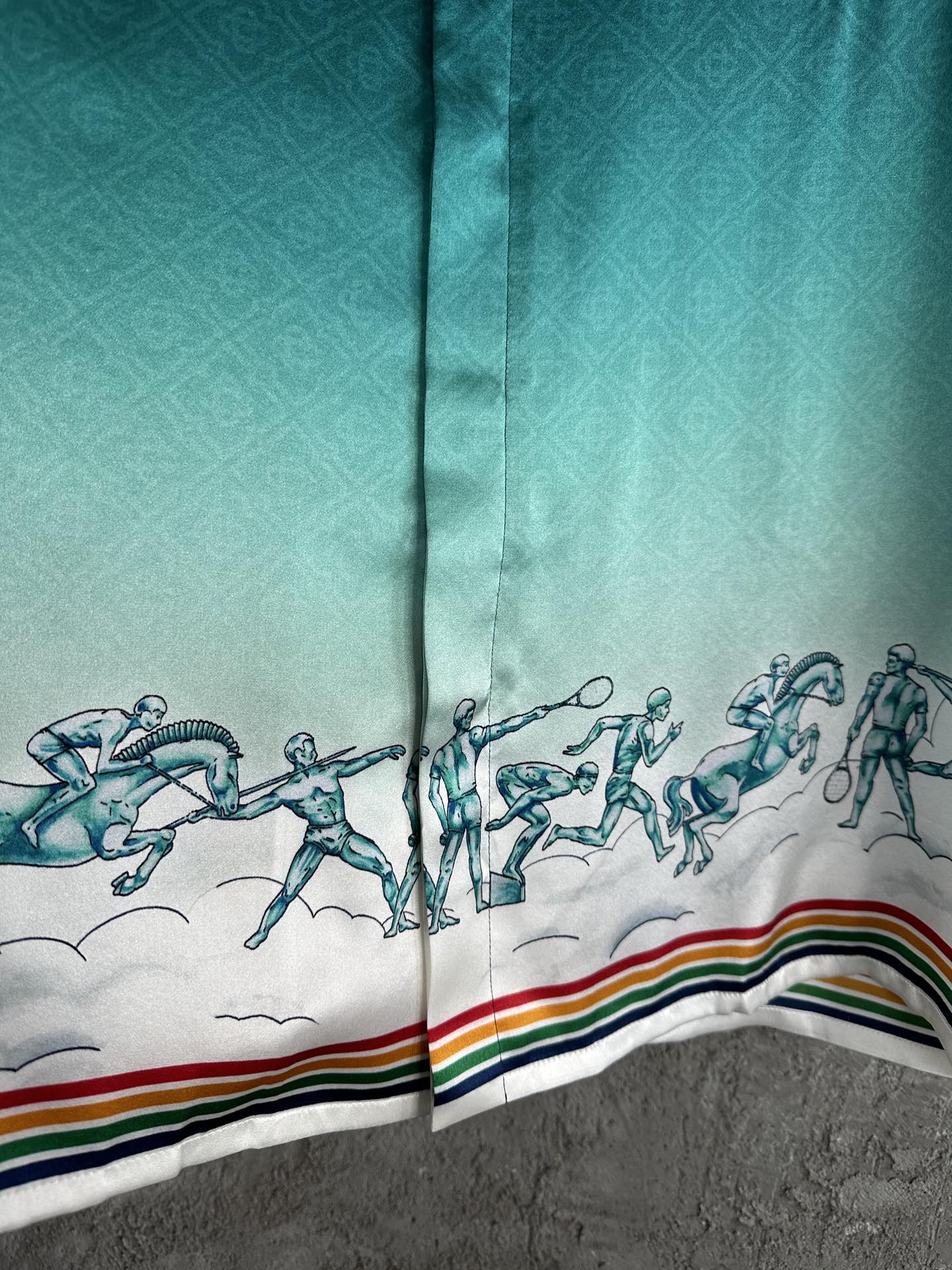 CASABLANCA 2024SS Silk Short Sleeve Shirt with Sports Field Pattern 6 i1722322434 4673 0