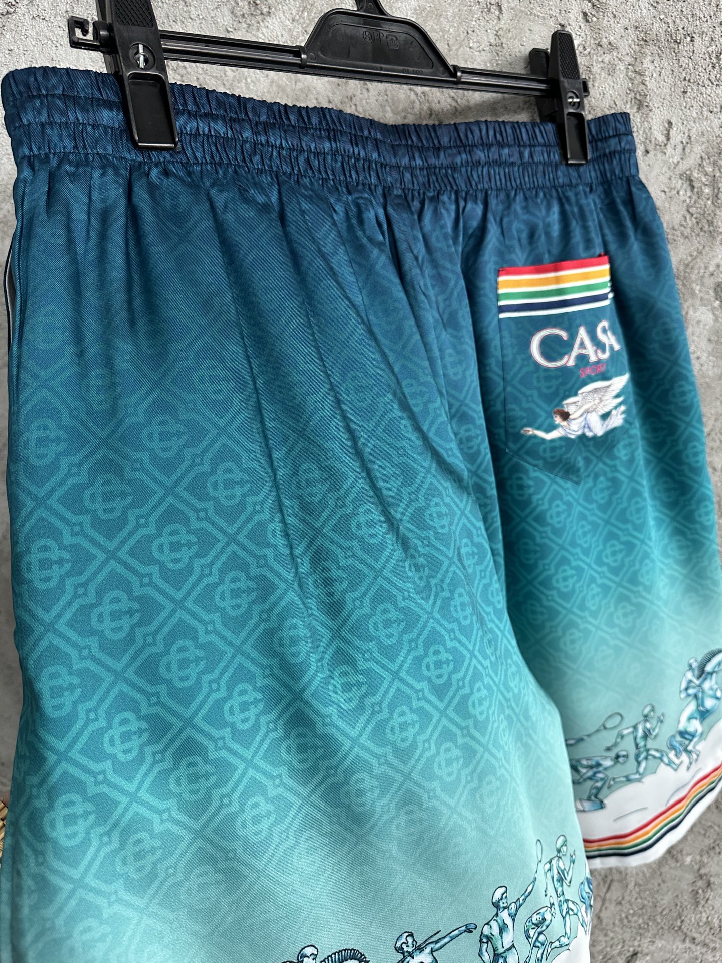 CASABLANCA Silk Shorts - Stadium Print, Custom Fabric, Size S-XL 9 i1725168243 8099 0