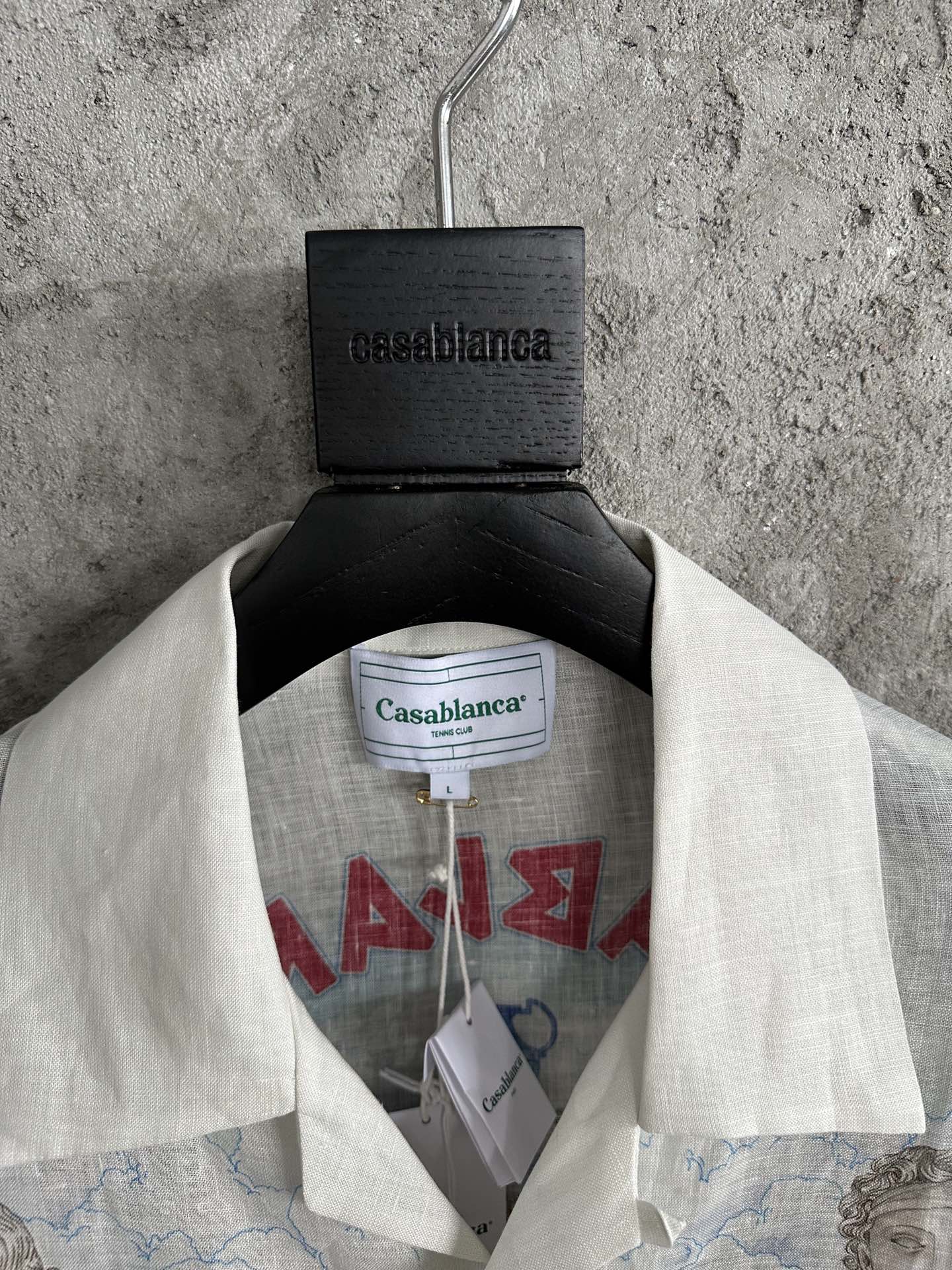 CASABLANCA Sculpted Pattern Linen Long Sleeve Shirt - High-Density Cotton Linen 4 i1729143409 3599 1