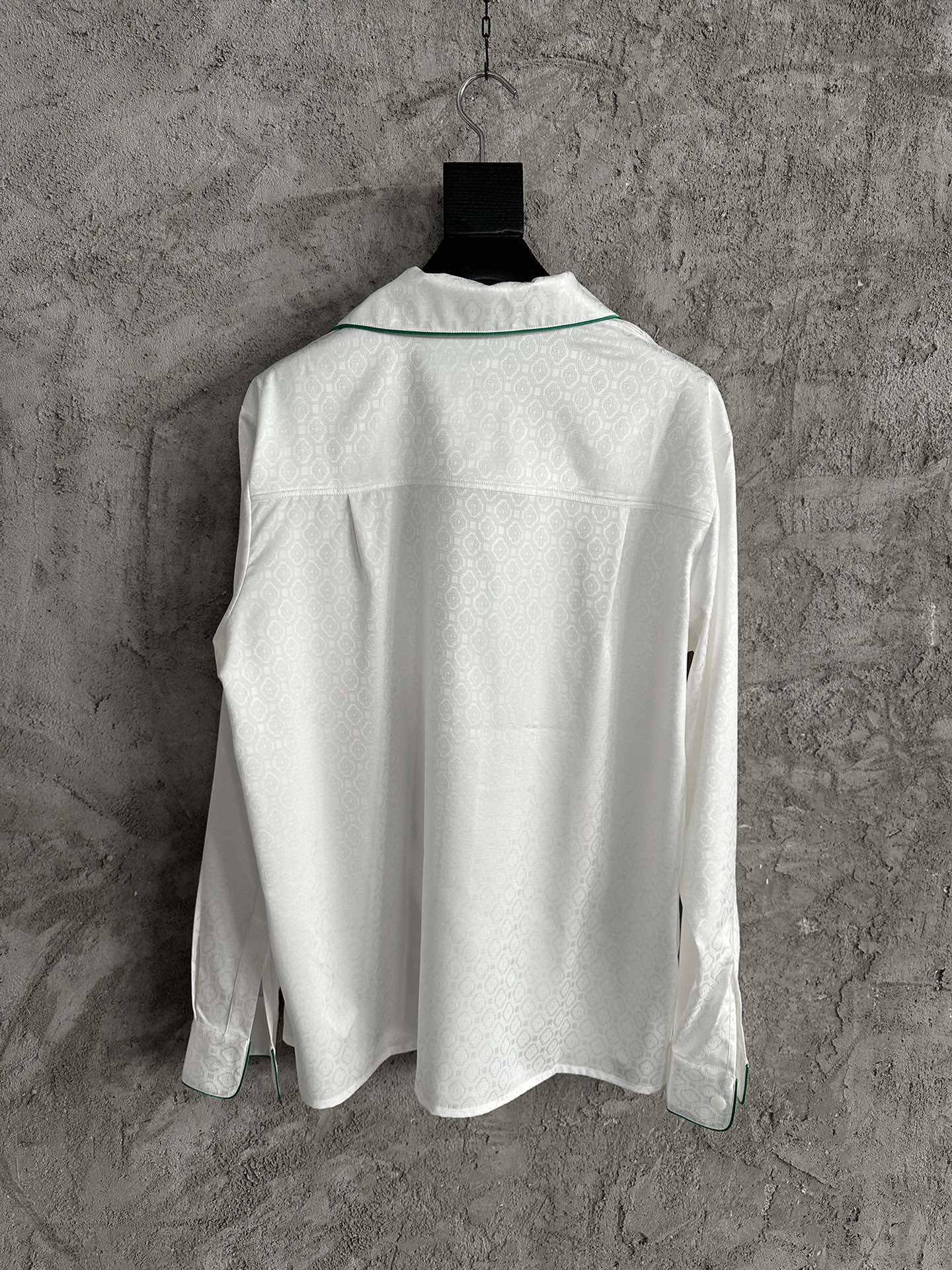 CASABLANCA 2024SS Green Trim Jacquard Silk Long Sleeve Shirt 9 i1730625722 8656 5