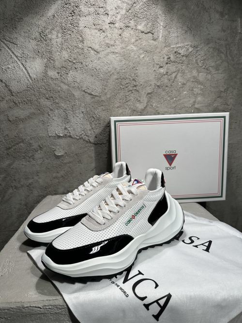 Casablanca Thick Sole Low-Top Sneakers, Two-Tone Sole, Calf Leather Lining 1 Casablanca Thick Sole Low-Top Sneakers, Two-Tone Sole, Calf Leather Lining