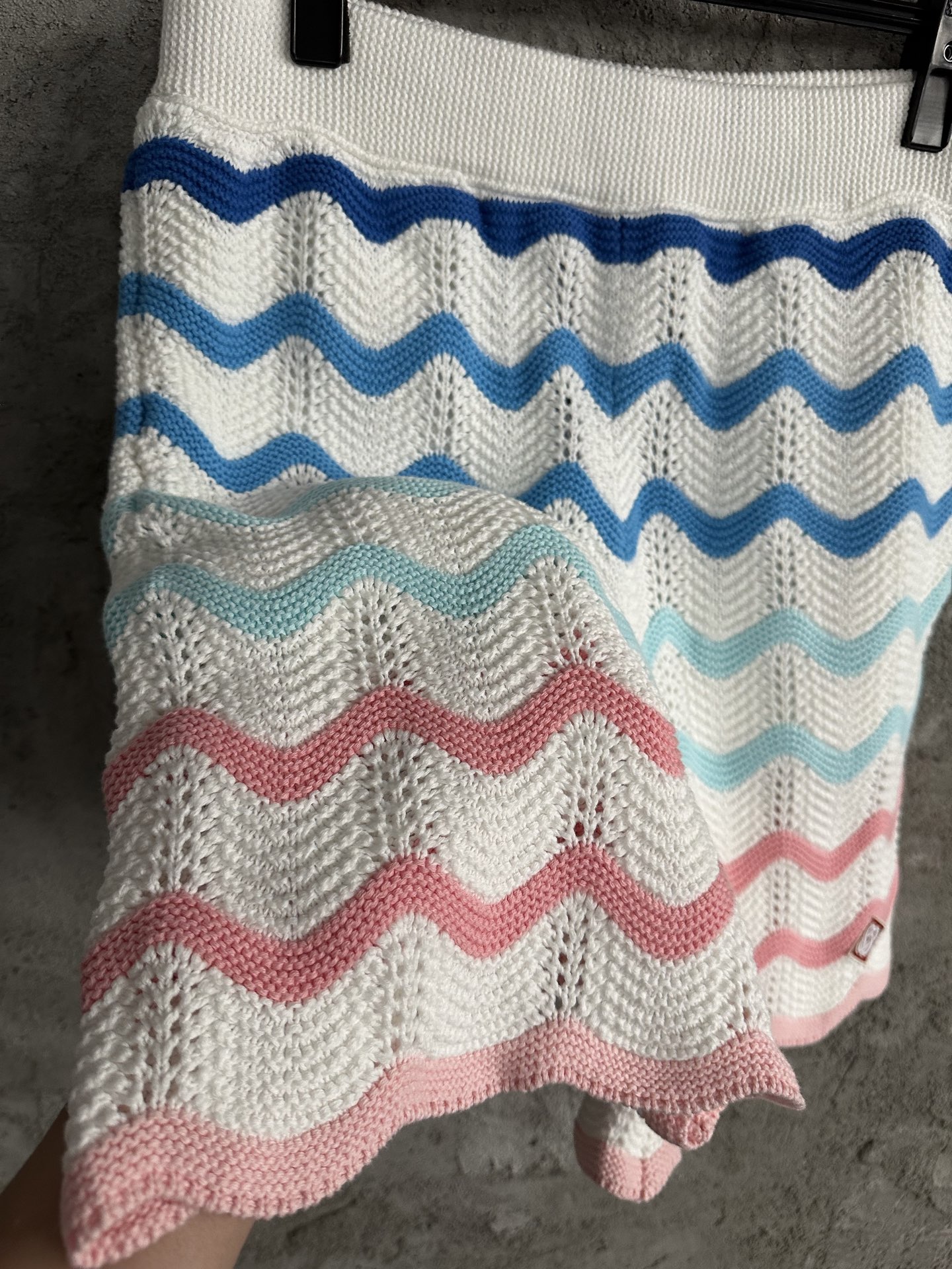 Casablanca Pink Wave Knit Shorts - Luxury Cotton Blend, Designer Style 6 i1742451878836 6730 0 3