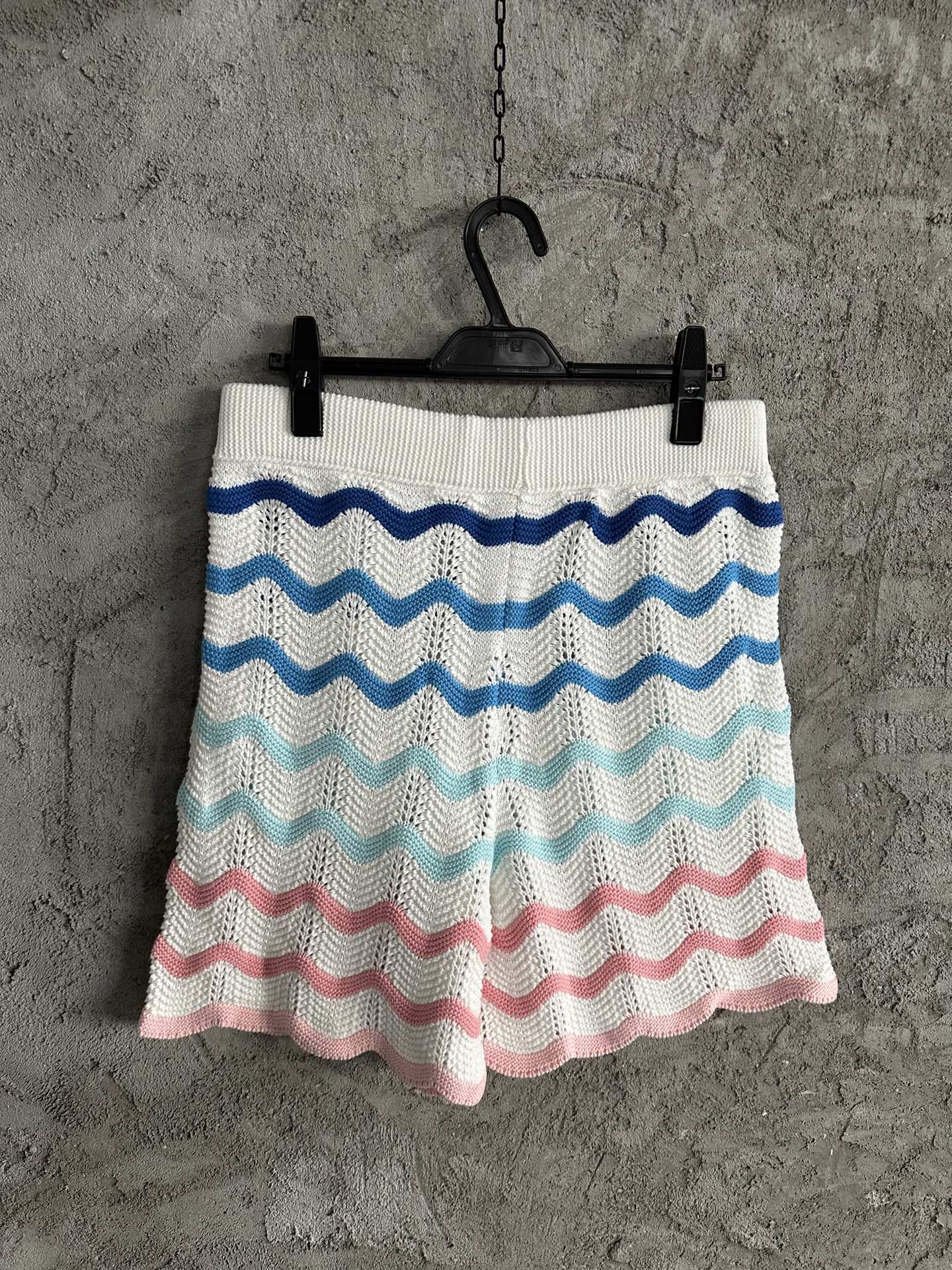 Casablanca Pink Wave Knit Shorts - Luxury Cotton Blend, Designer Style 3 i1742451878863 6503 0 6