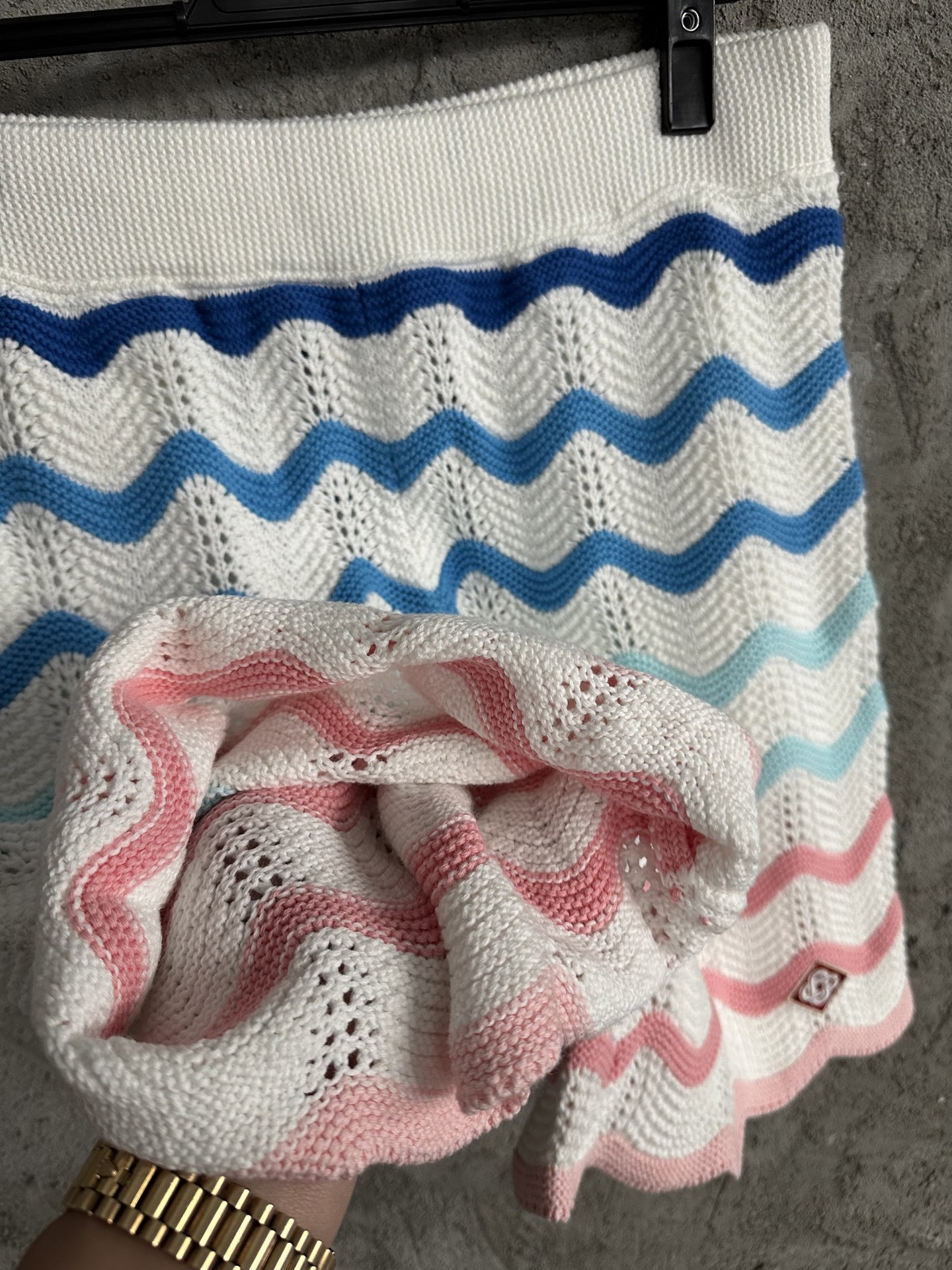 Casablanca Pink Wave Knit Shorts - Luxury Cotton Blend, Designer Style 8 i1742451883310 5547 0 5