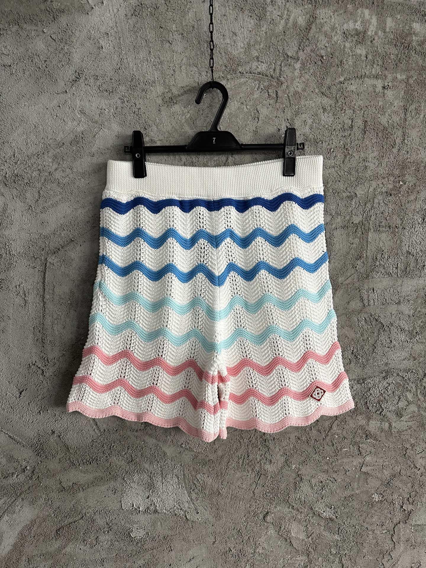 Casablanca Pink Wave Knit Shorts - Luxury Cotton Blend, Designer Style 2 i1742451883365 5788 0 0