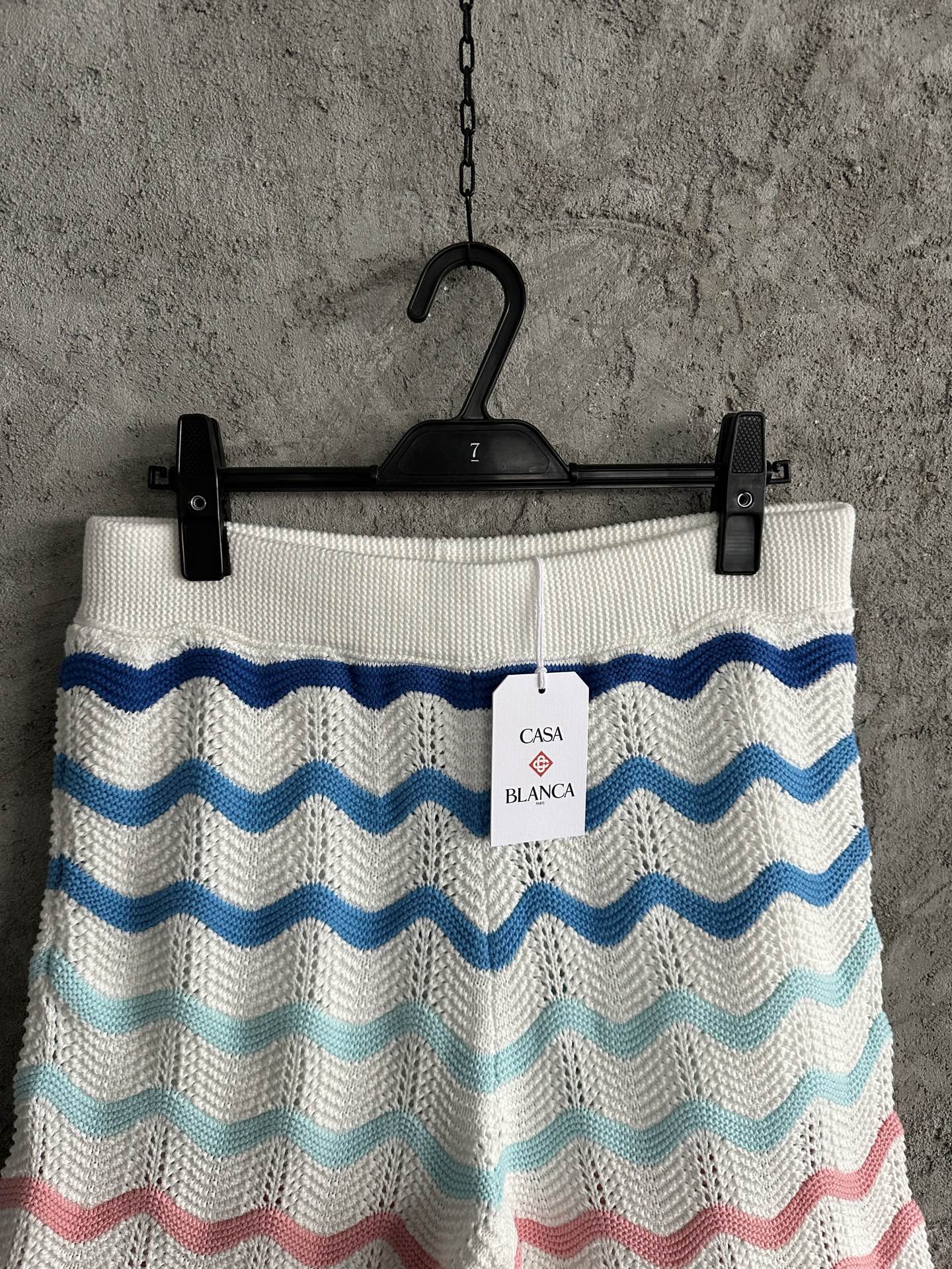 Casablanca Pink Wave Knit Shorts - Luxury Cotton Blend, Designer Style 4 i1742451883387 510 0 1