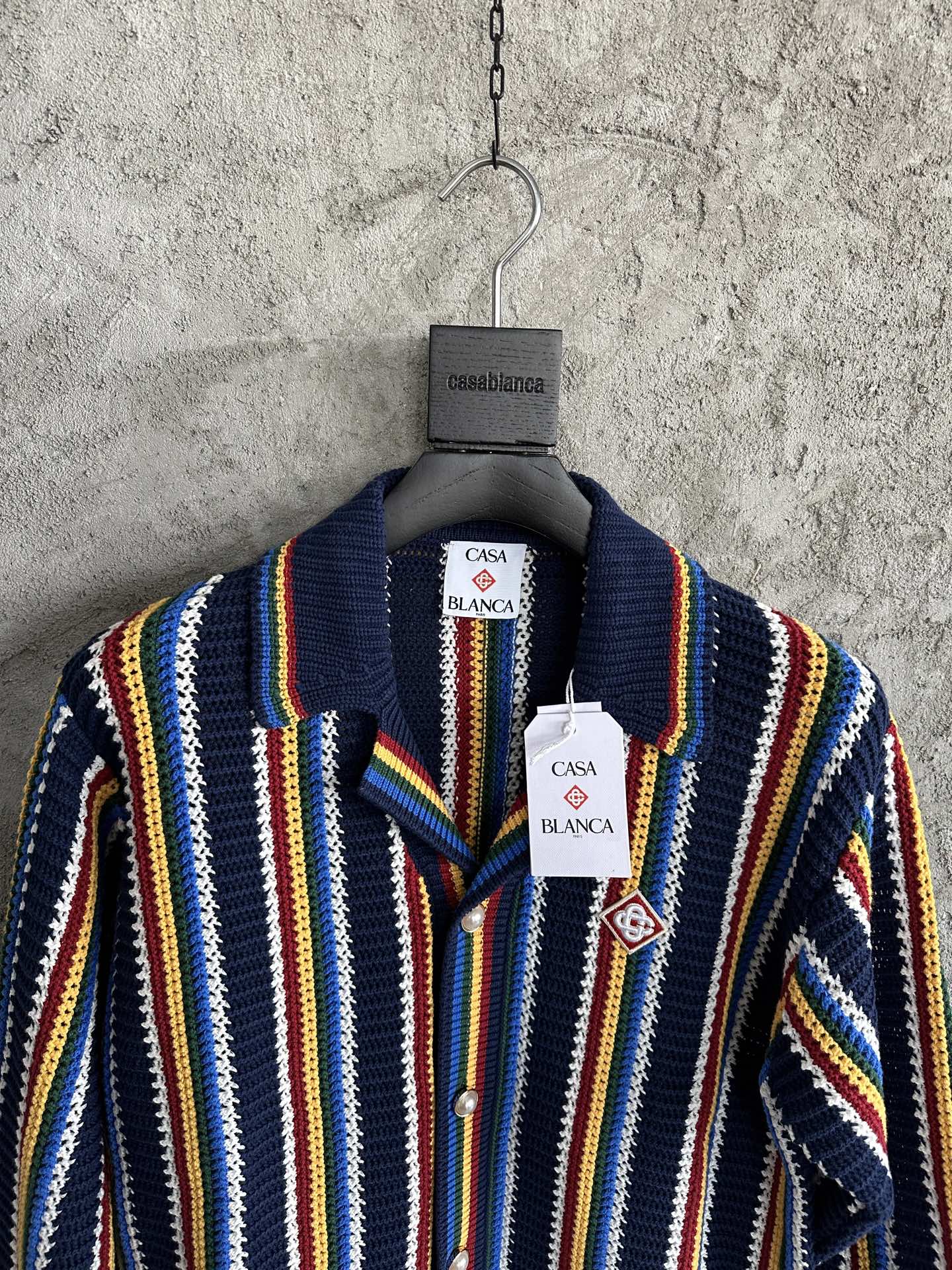 Casablanca Yellow Striped Cardigan: Pure Cotton, Pearl Buttons, Sizes S-XL 4 i1744778580793 2318 0 1