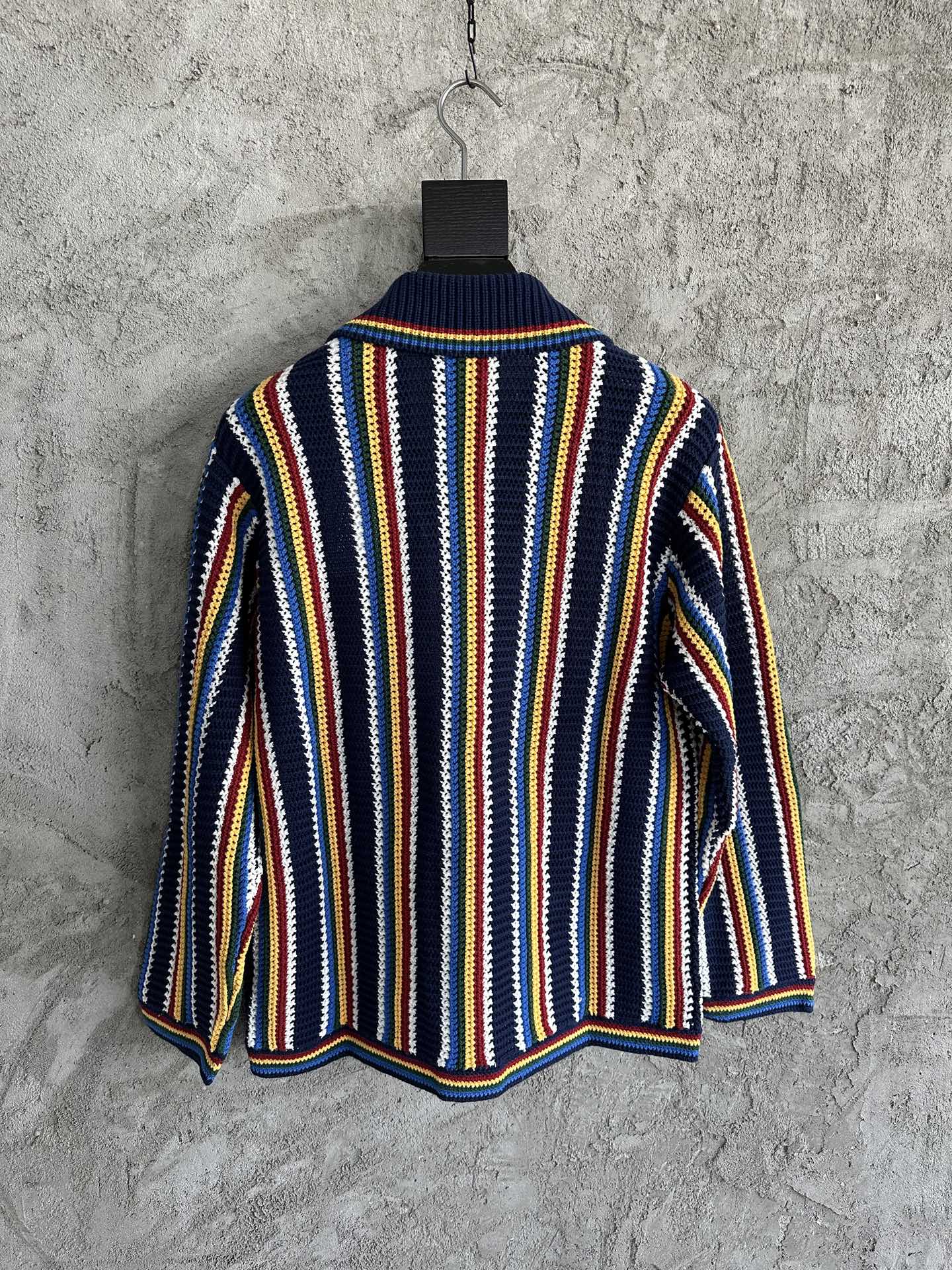 Casablanca Yellow Striped Cardigan: Pure Cotton, Pearl Buttons, Sizes S-XL 3 i1744778583703 2317 0 7