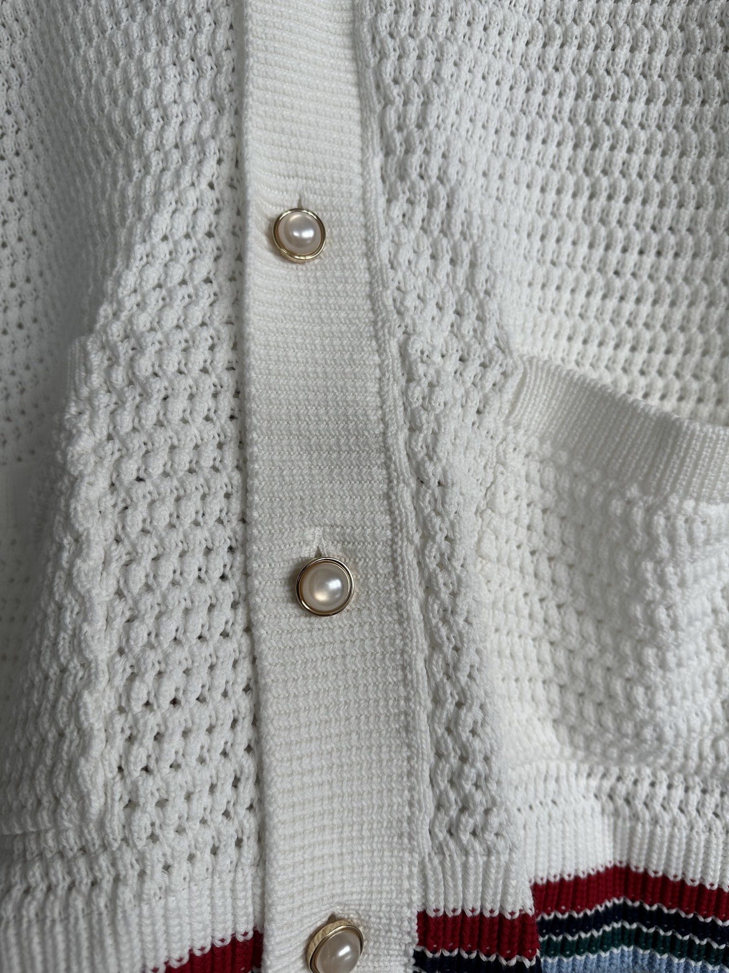 Casablanca Embroidered Slogan Knit Shirt - Premium Cotton, Pearl Buttons 8 i1744779762583 9680 0 5