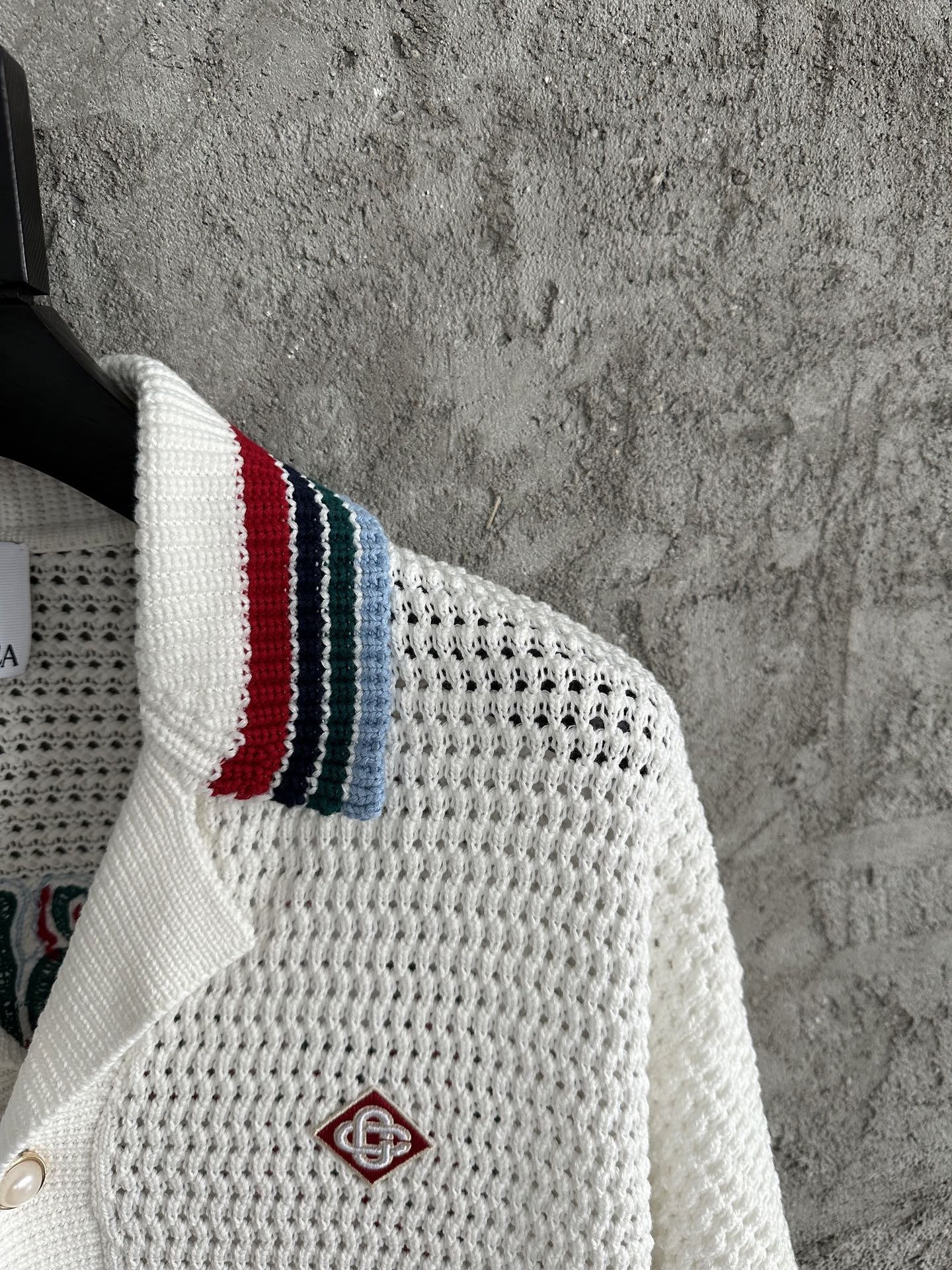 Casablanca Embroidered Slogan Knit Shirt - Premium Cotton, Pearl Buttons 6 i1744779764292 5295 0 3